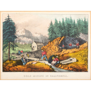 A Currier & Ives Hand Colored Lithograph
Circa