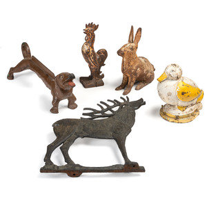 Five Cast Iron Animals Late 19th Early 34ffc8