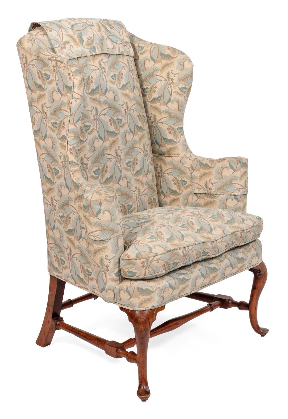 QUEEN ANNE WING CHAIR MID 18TH 35003e