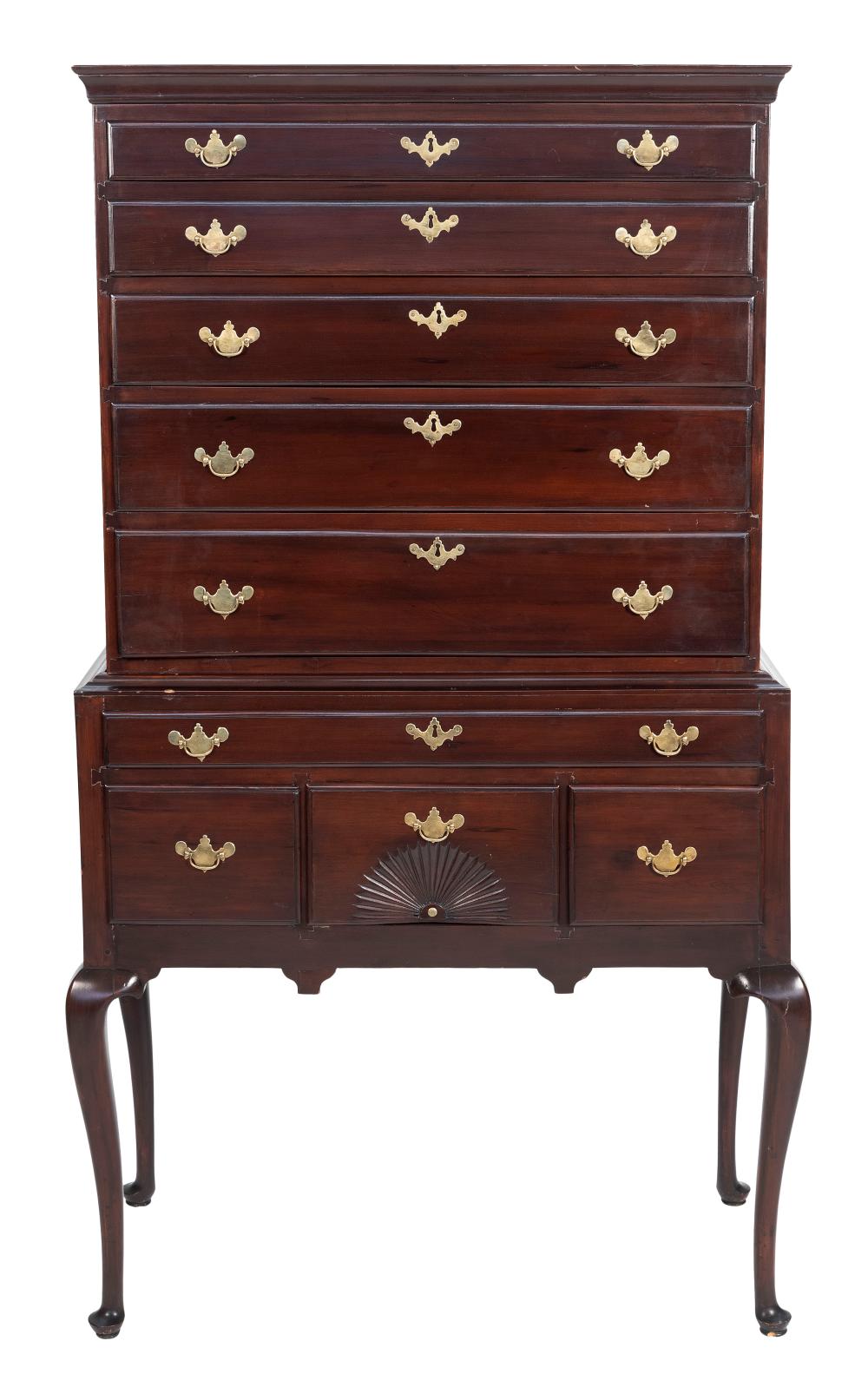 QUEEN ANNE FLAT TOP HIGHBOY CONNECTICUT  350051