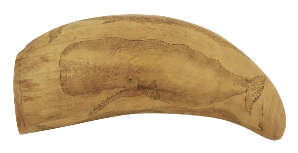 SCRIMSHAW WHALE S TOOTH DEPICTING 35018a