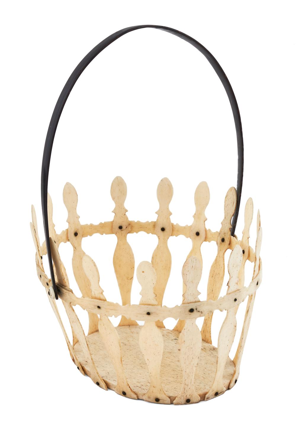 WHALEBONE BASKET WITH BALEEN SWING