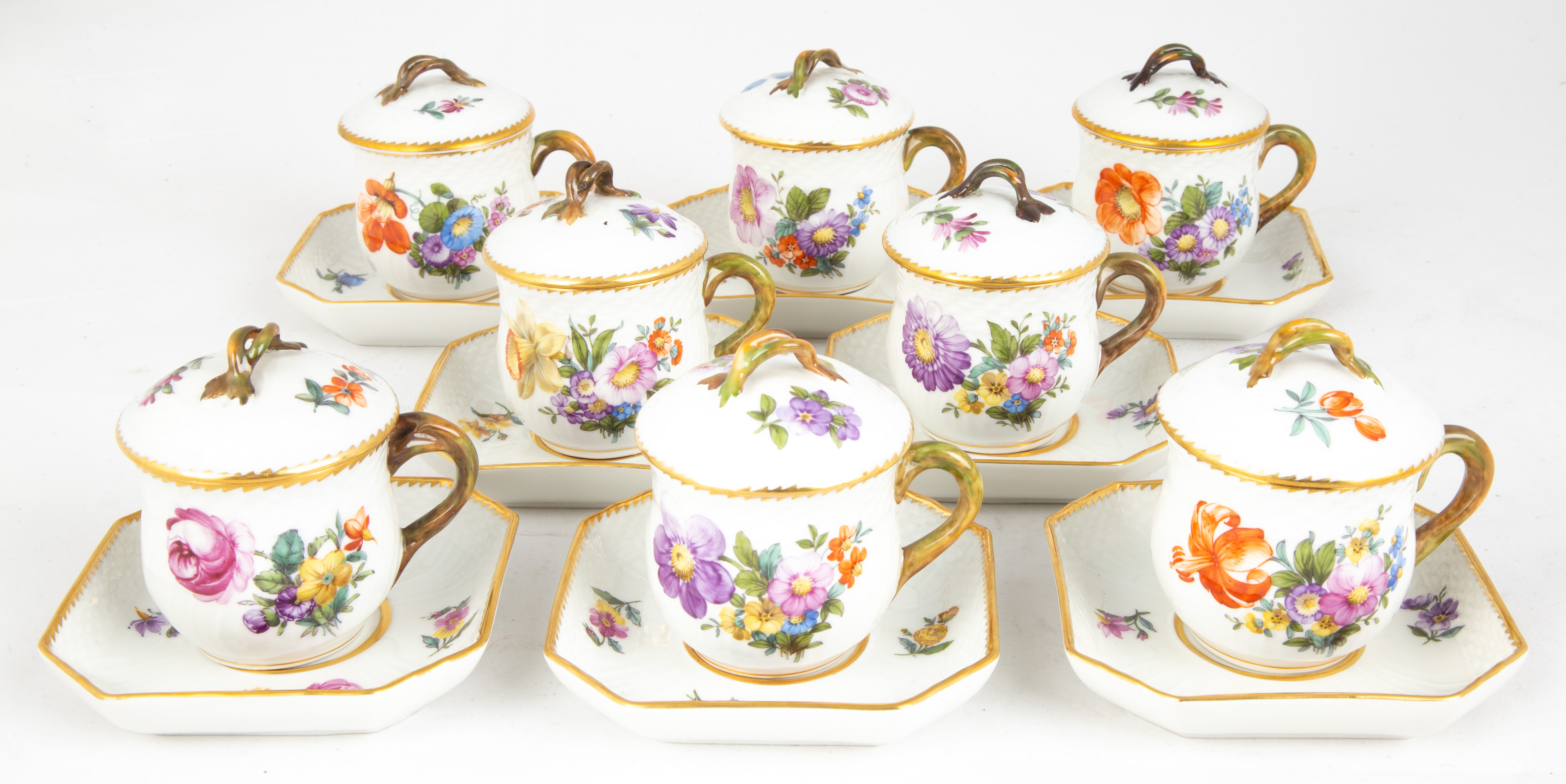 ROYAL COPENHAGEN COVERED DEMITASSE CUPS