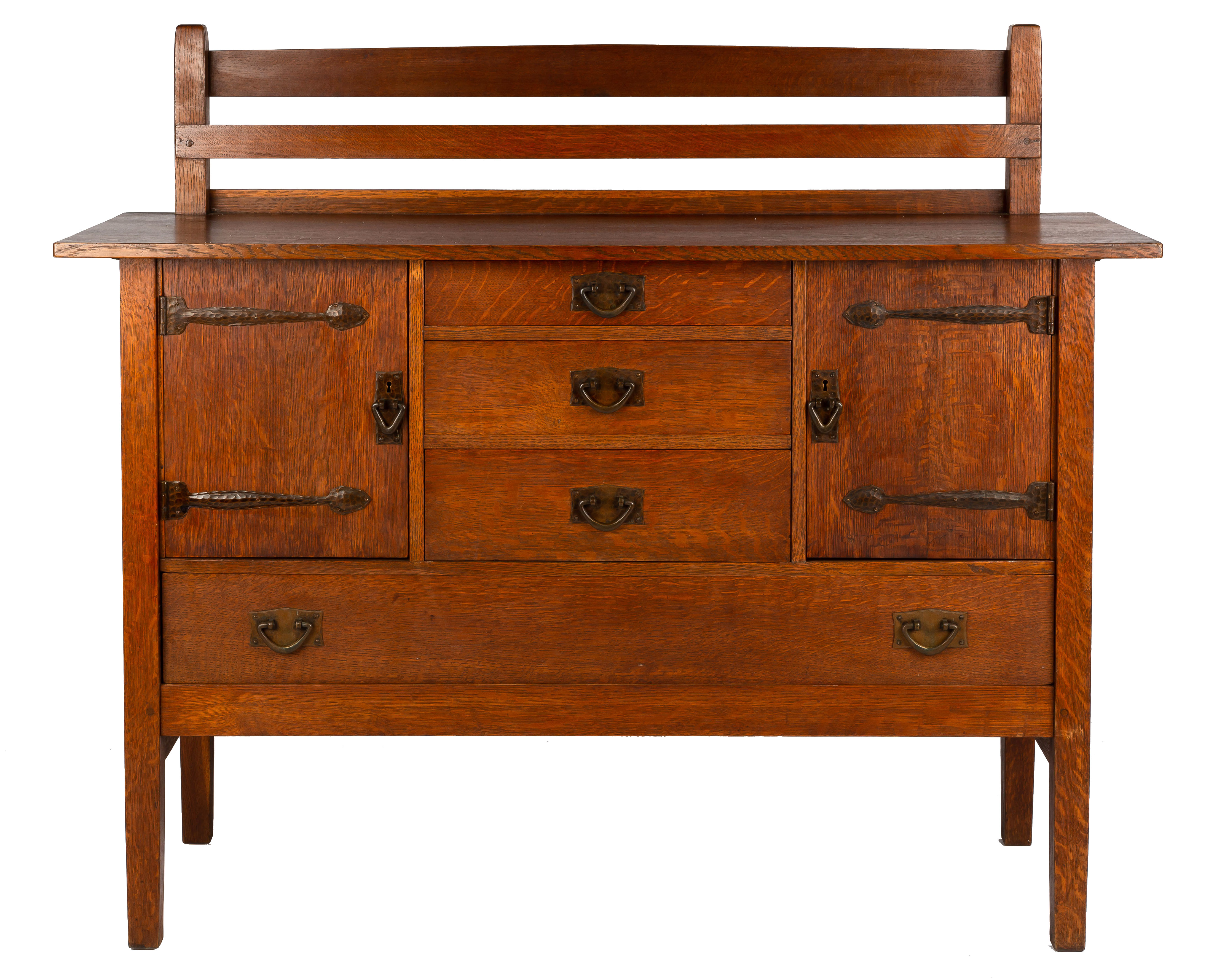 GUSTAV STICKLEY OAK SIDEBOARD Original