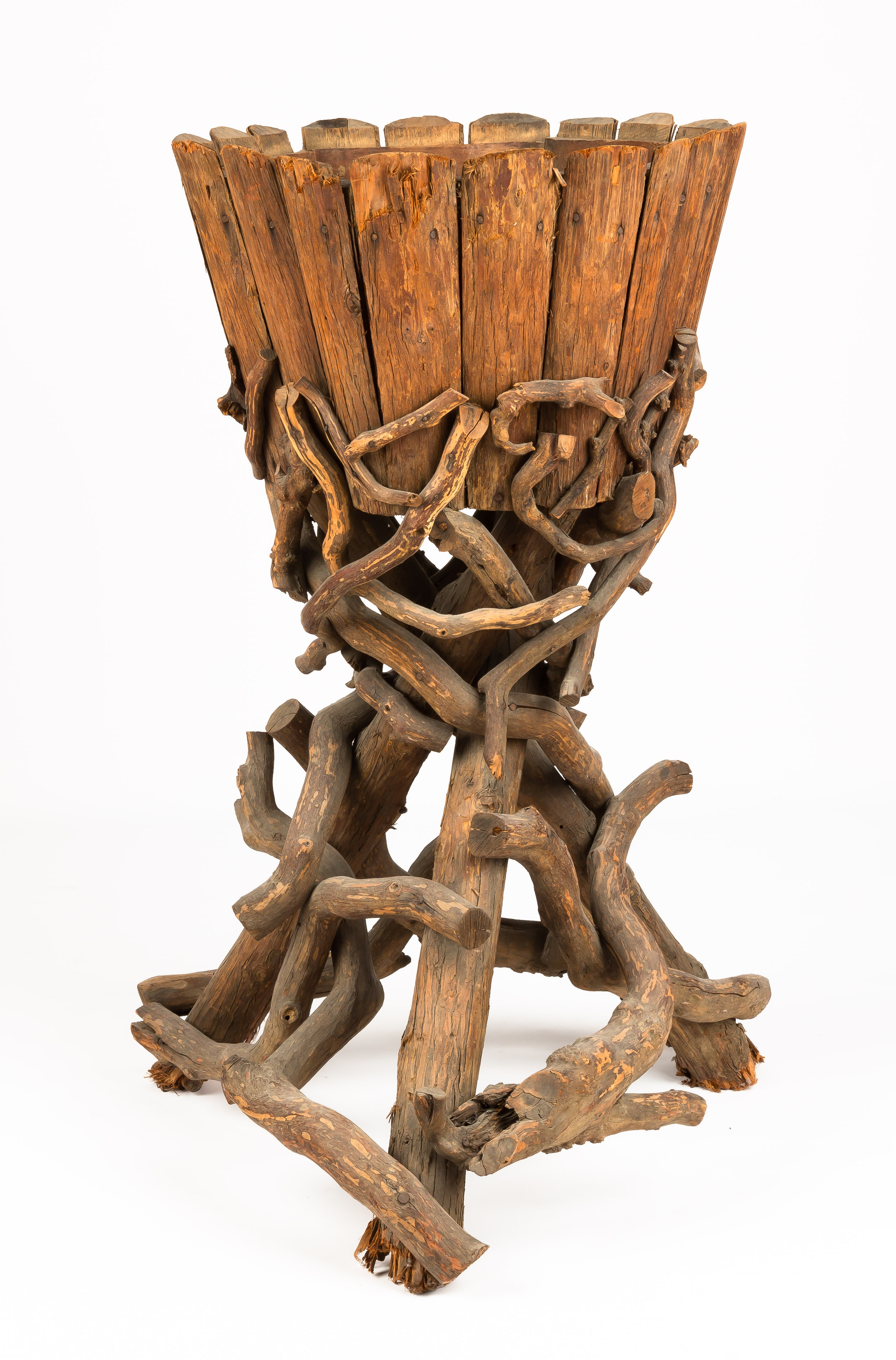 ADIRONDACK ROOT PLANTER circa 1900.