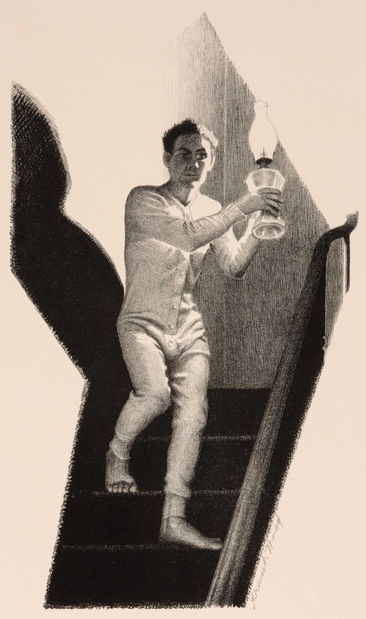 GRANT WOOD (1891-1942) PENCIL SIGNED