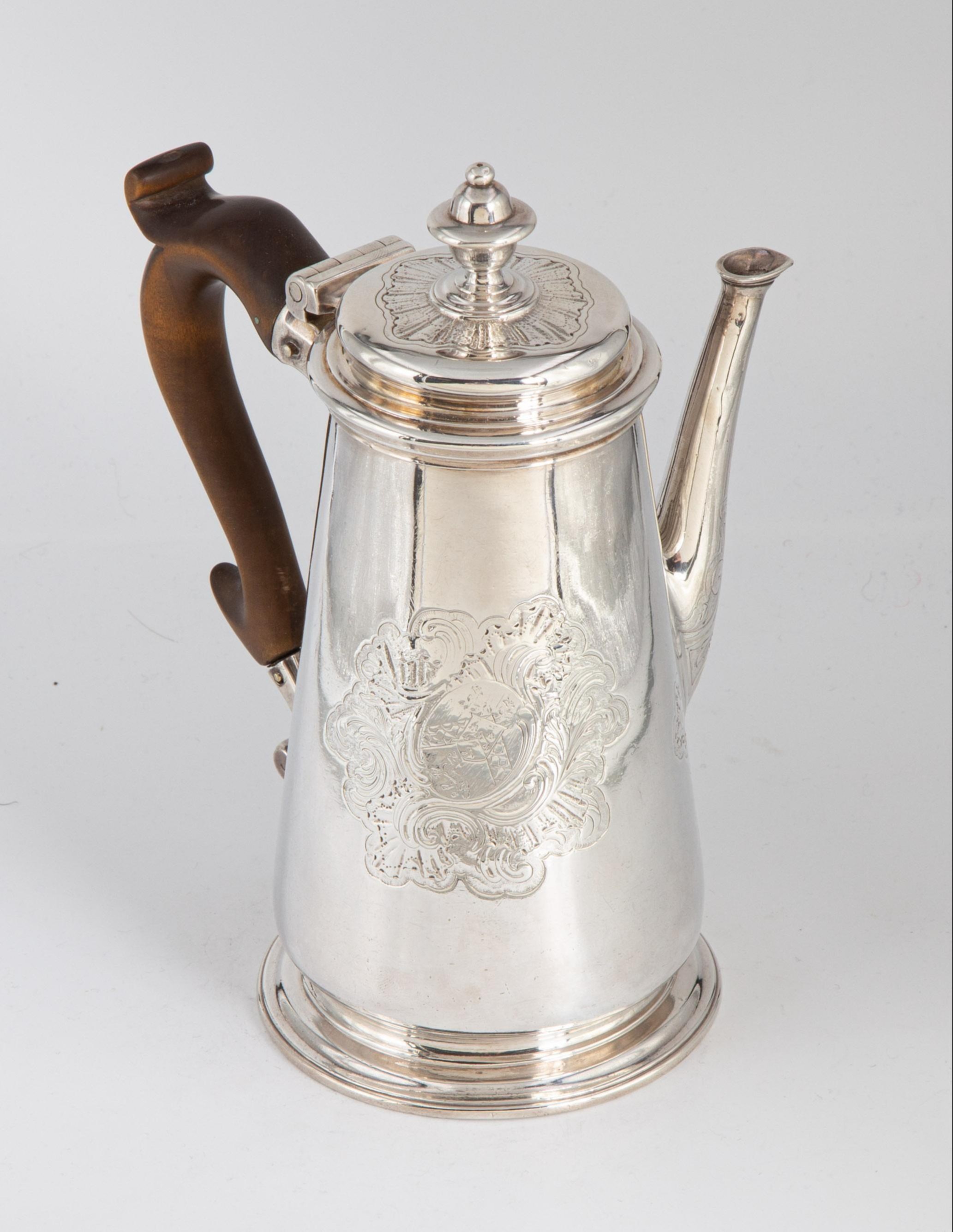 GEORGE II SILVER COFFEE POT MARK 352aee