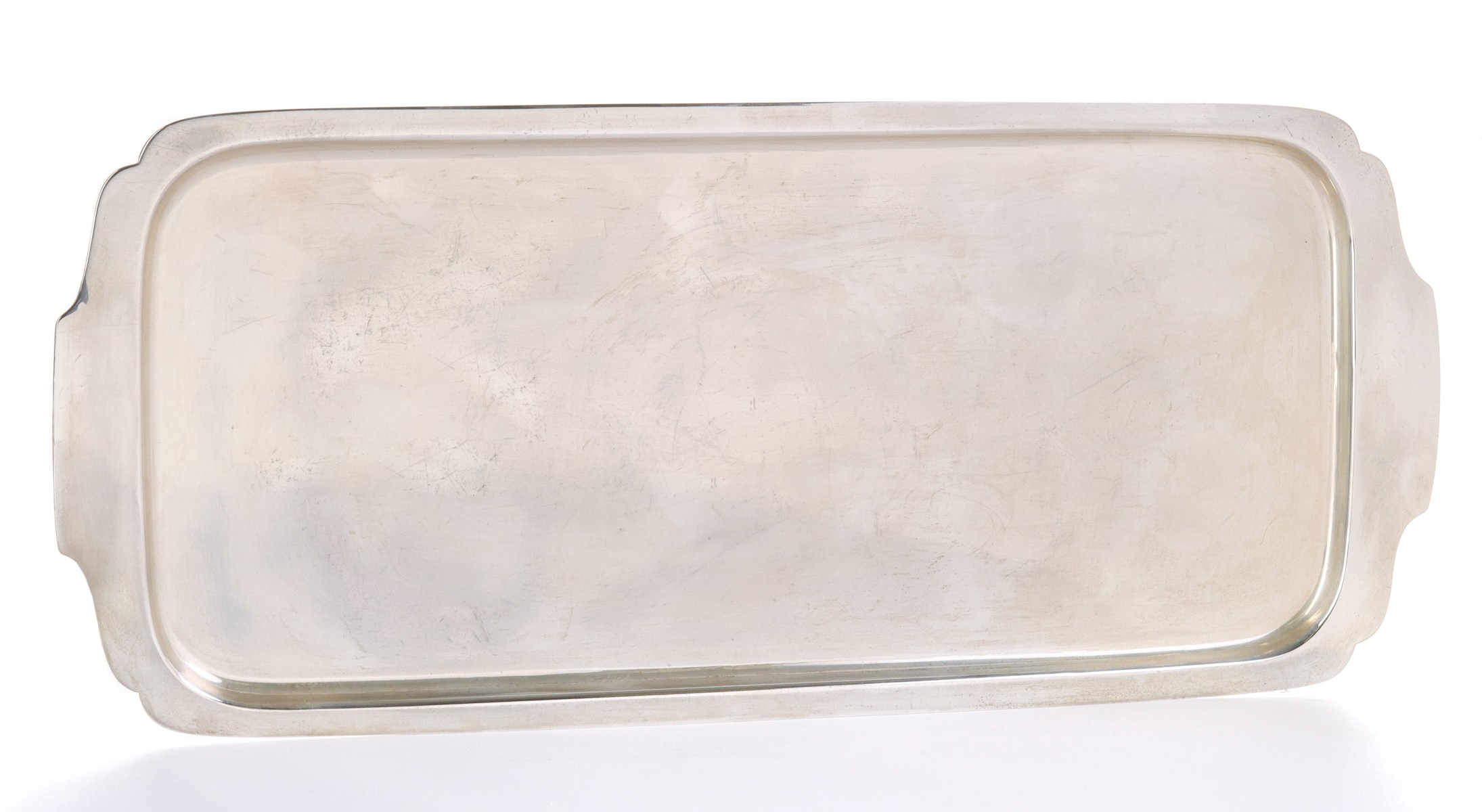 A MODERN UNDECORATED STERLING TRAY 352b11