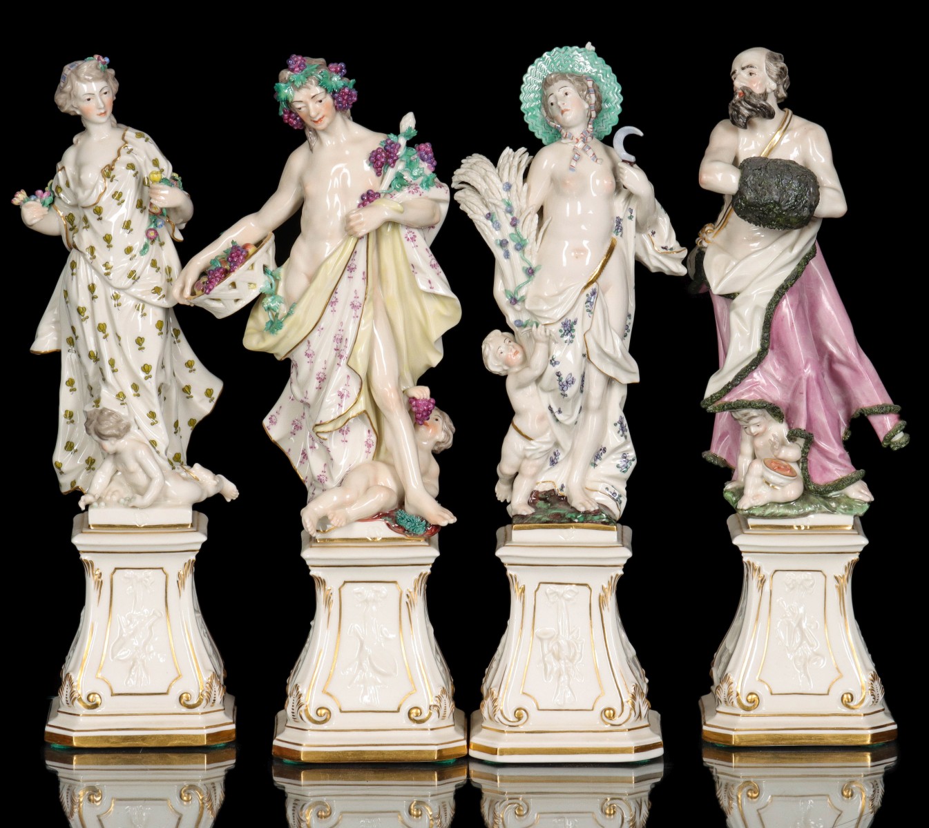 CONTINETAL PORCELAIN ALLEGORIES OF THE