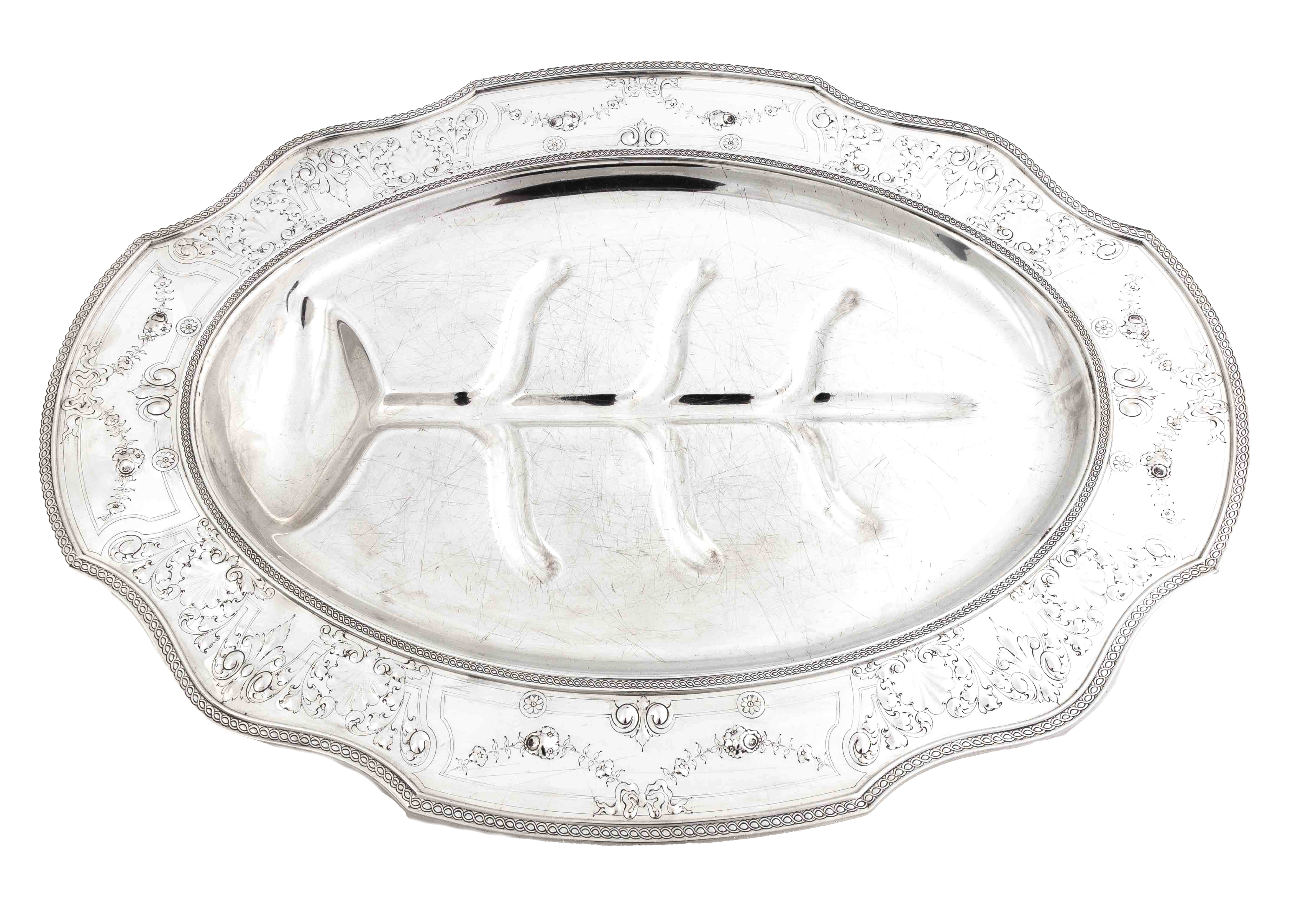 AMERICAN SILVER WELL AND TREE PLATTER