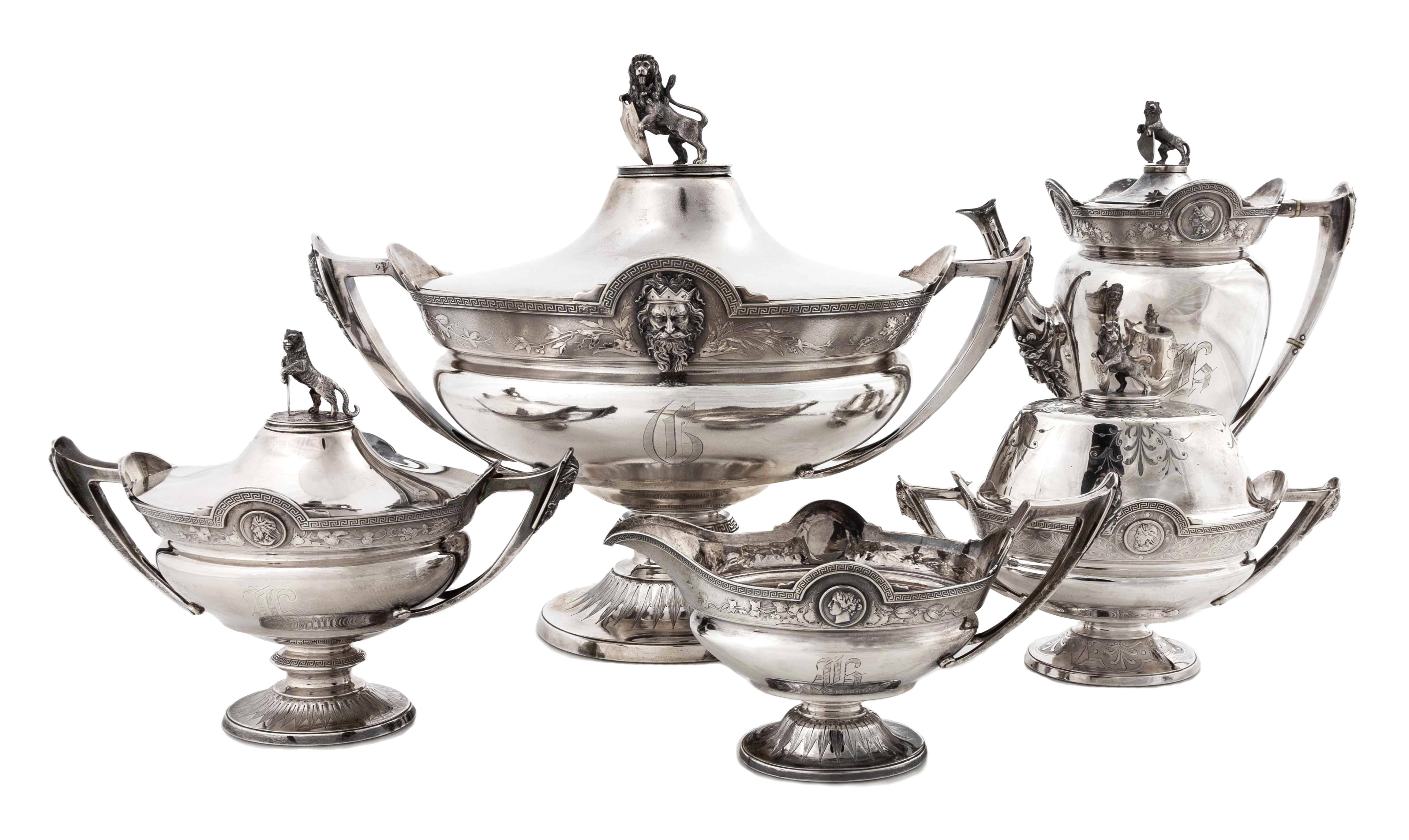 GORHAM MEDALLION SILVER TUREEN,