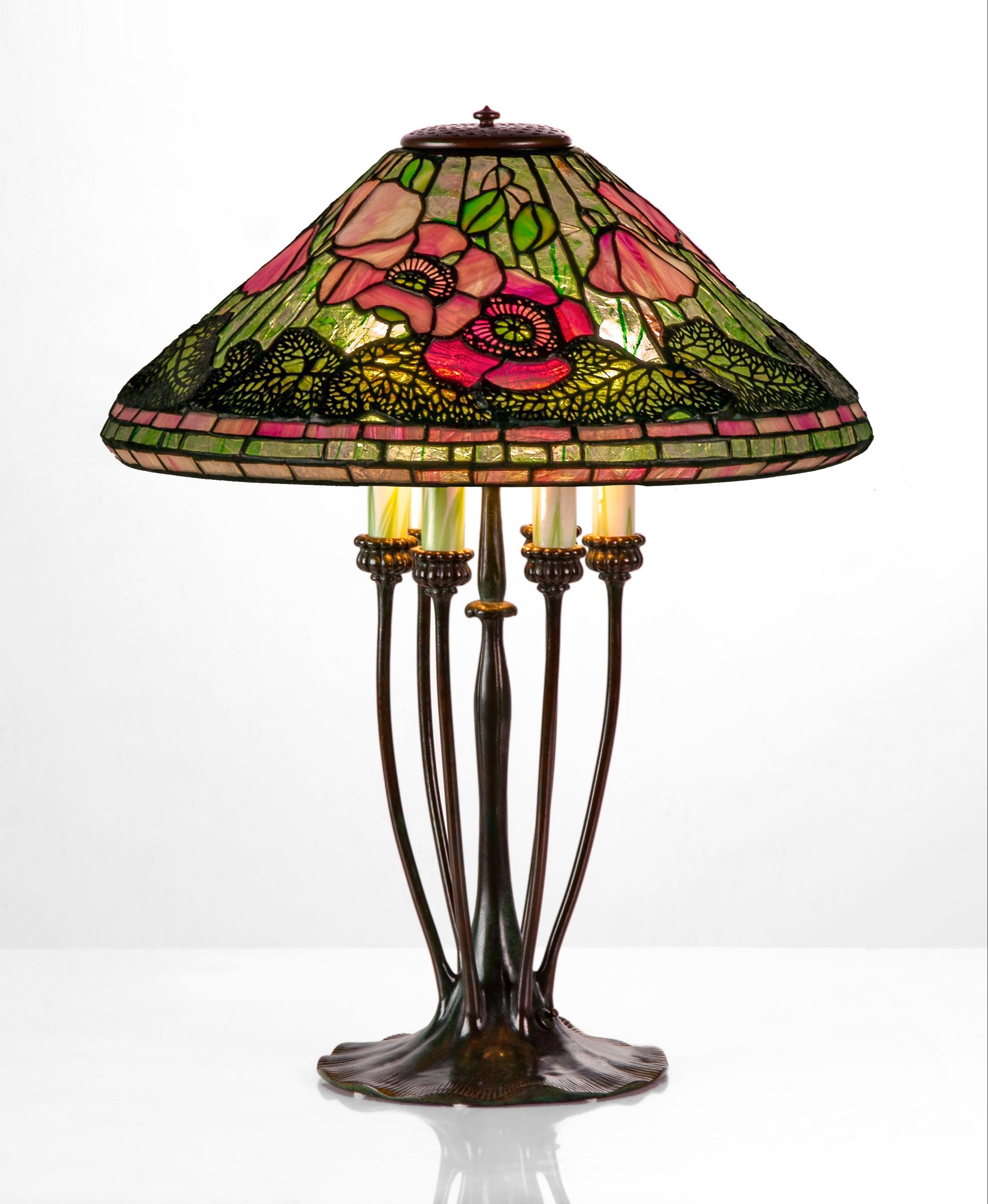 TIFFANY STUDIOS POPPY TABLE LAMP 352b97