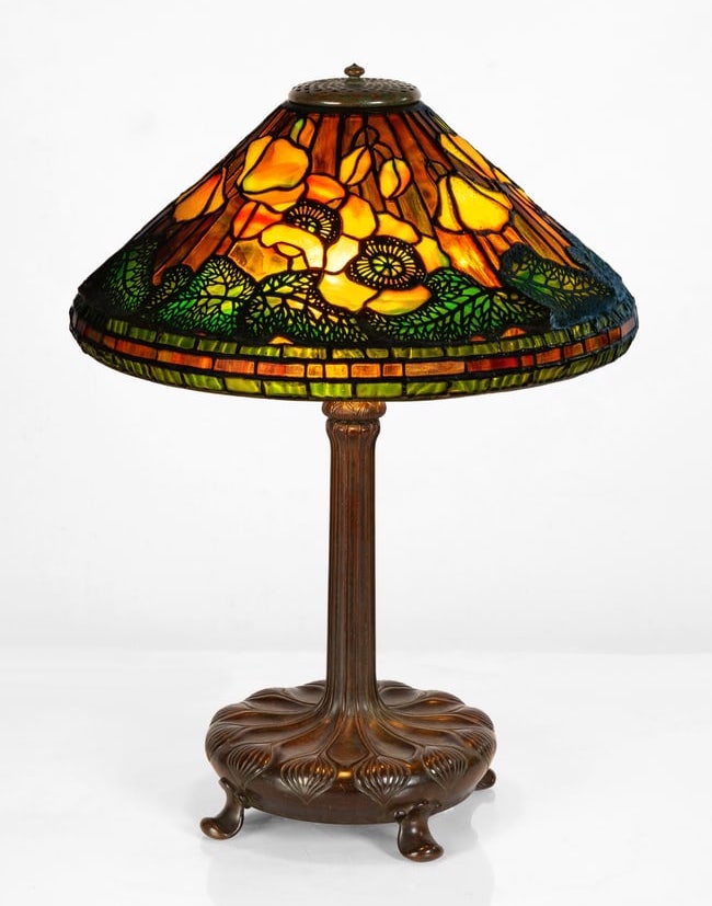 TIFFANY STUDIOS POPPY TABLE LAMP 352b9b