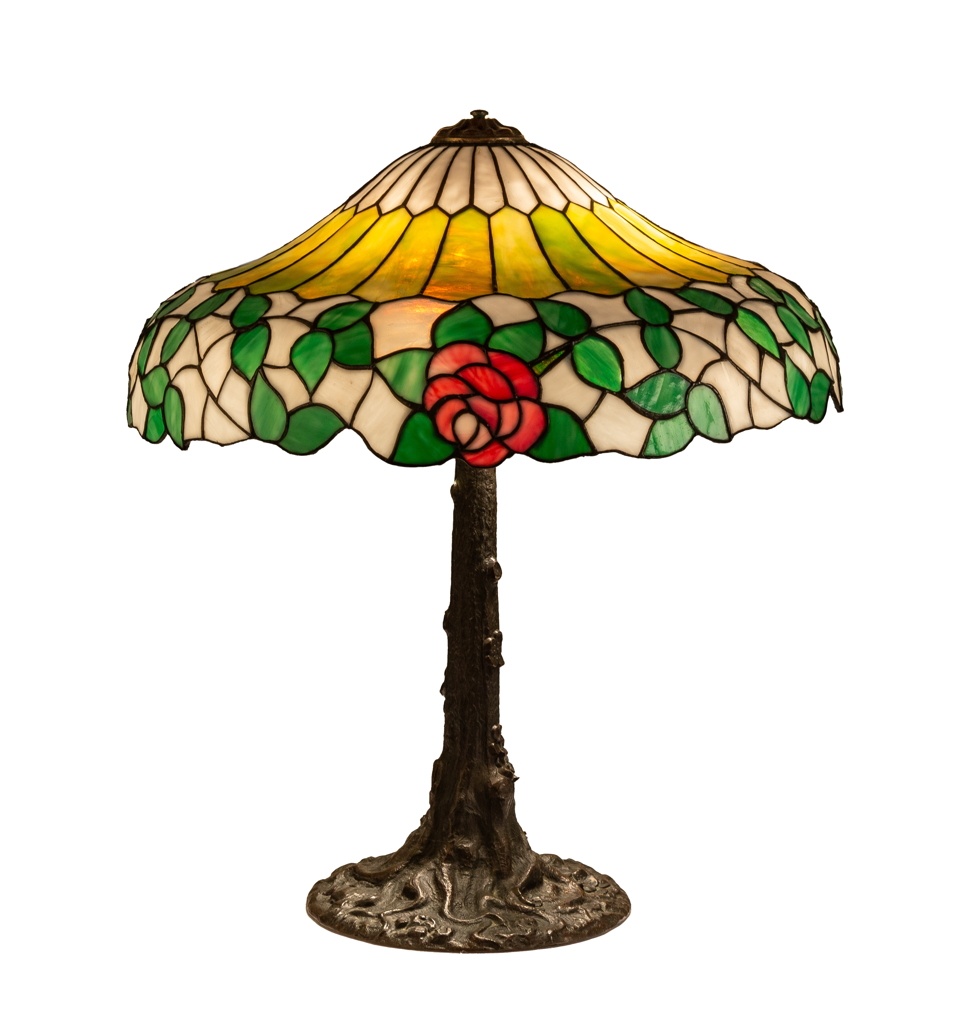 CHICAGO MOSAIC LEADED GLASS ROSE