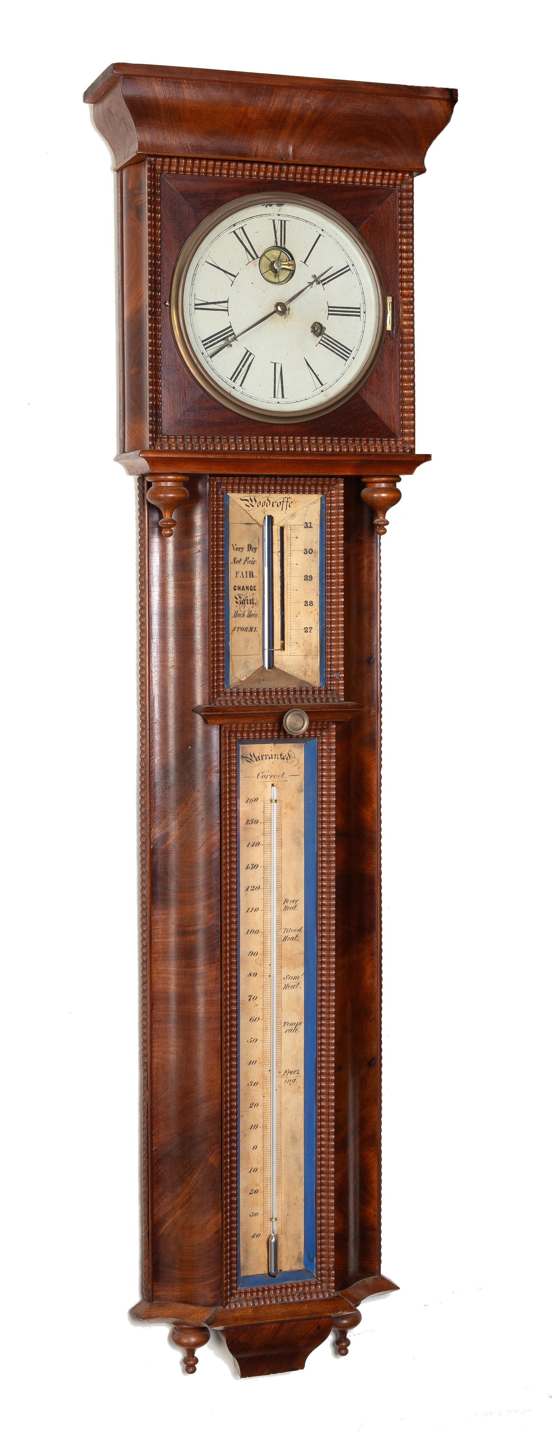 NOAH POMEROY CLOCK AND BAROMETER 352c09