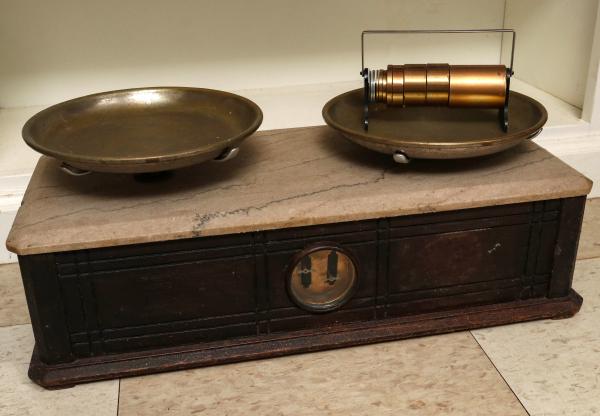 A PAIR 19TH C. MARBLE TOP APOTHECARY