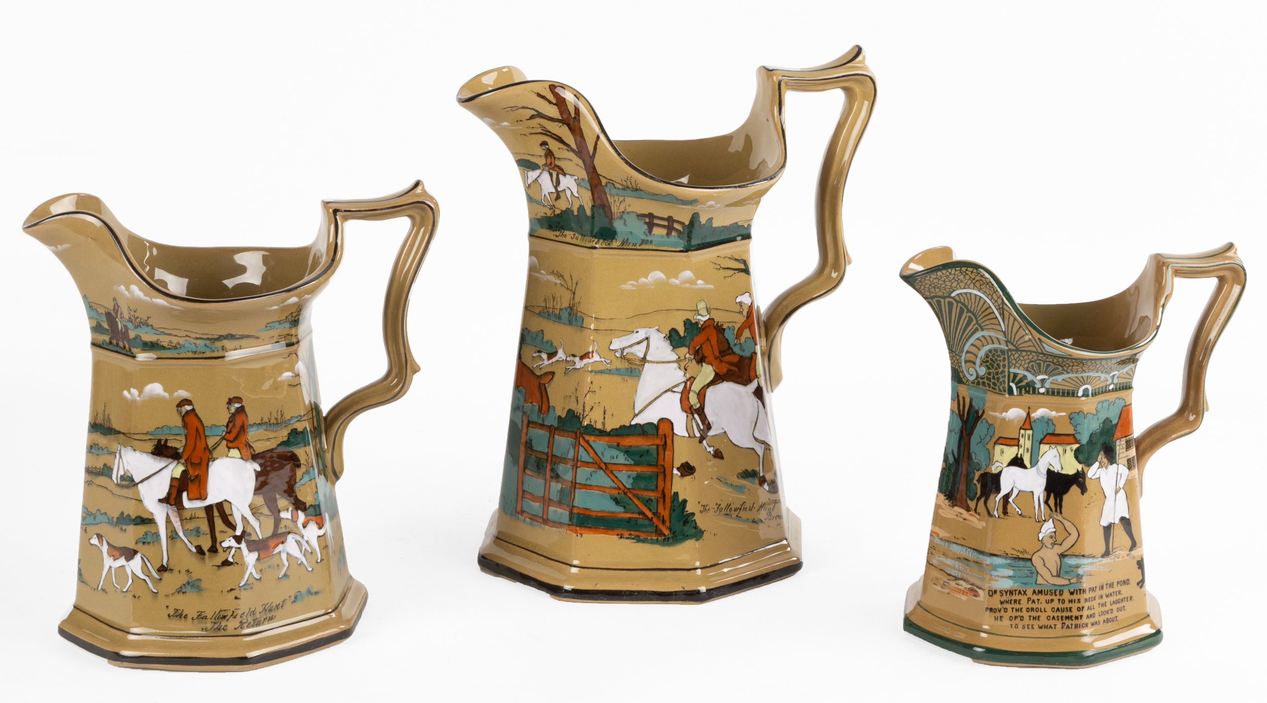 (3) DELDARE & EMERALDWARE PITCHERS Buffalo