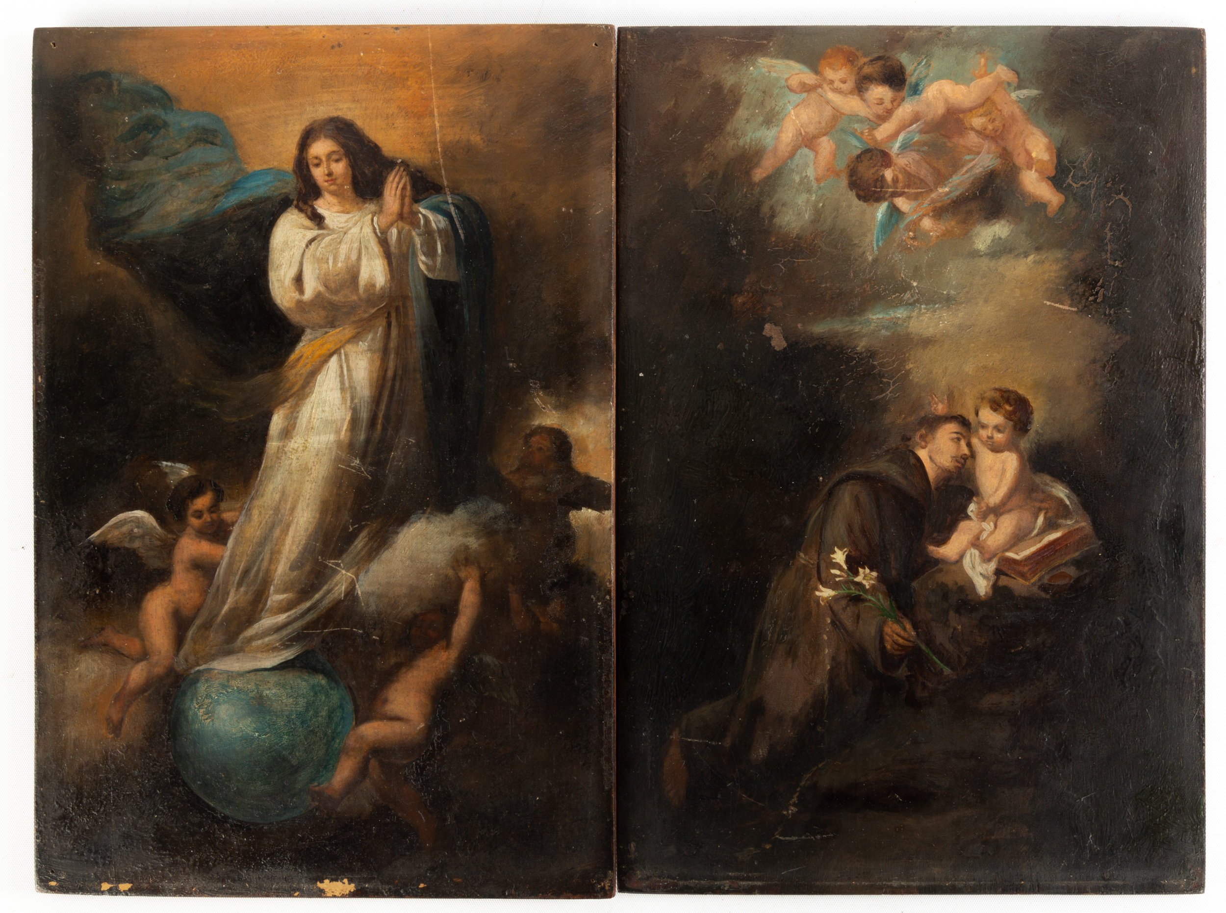  2 OLD MASTERS STYLE PAINTINGS 352f3b