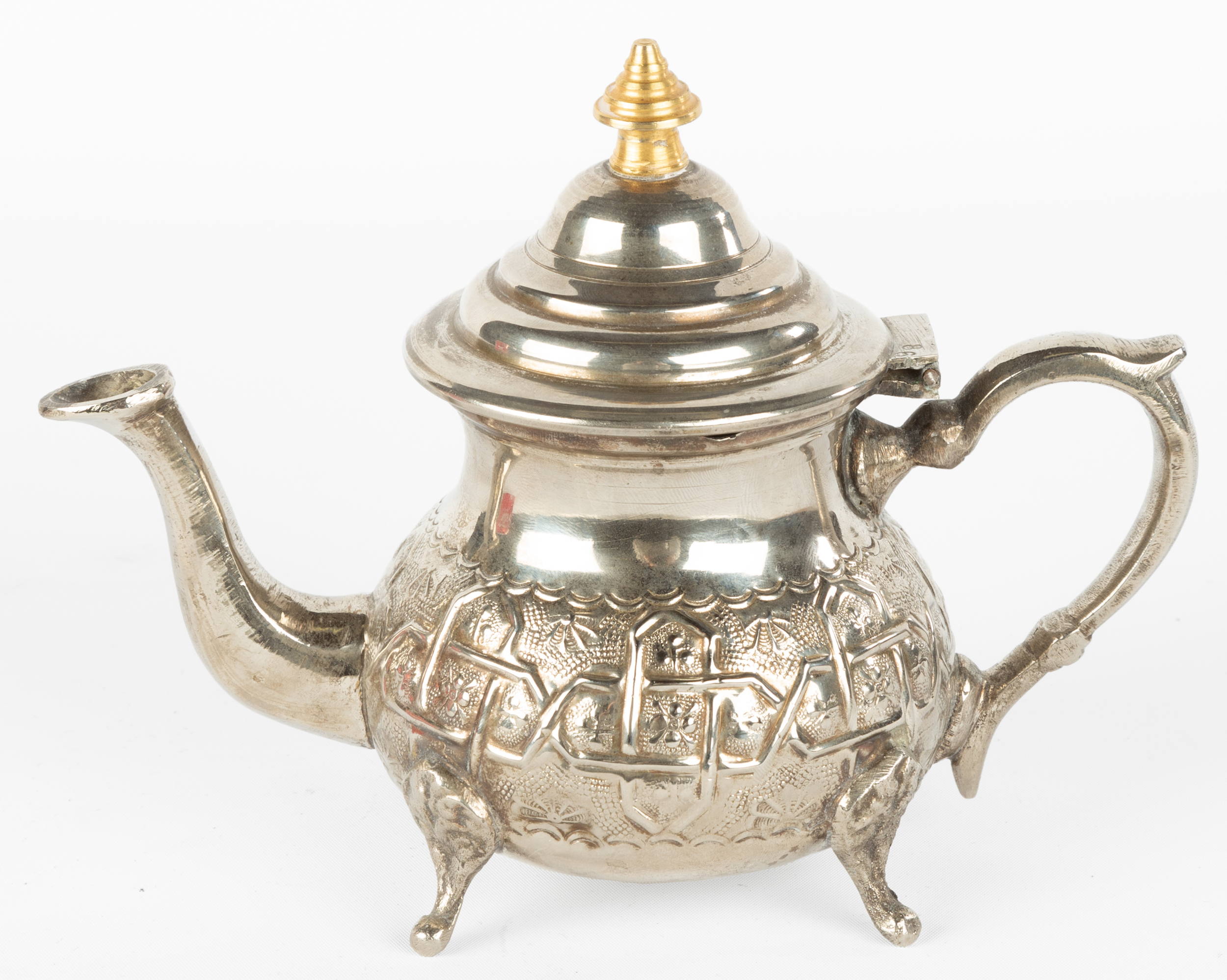 MOROCCAN SILVER TEA POT 11 troy