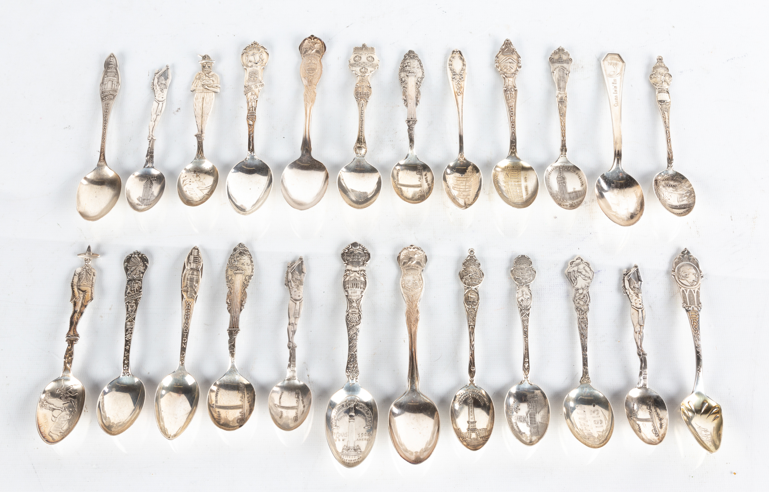 GROUP OF STERLING SILVER SOUVENIR
