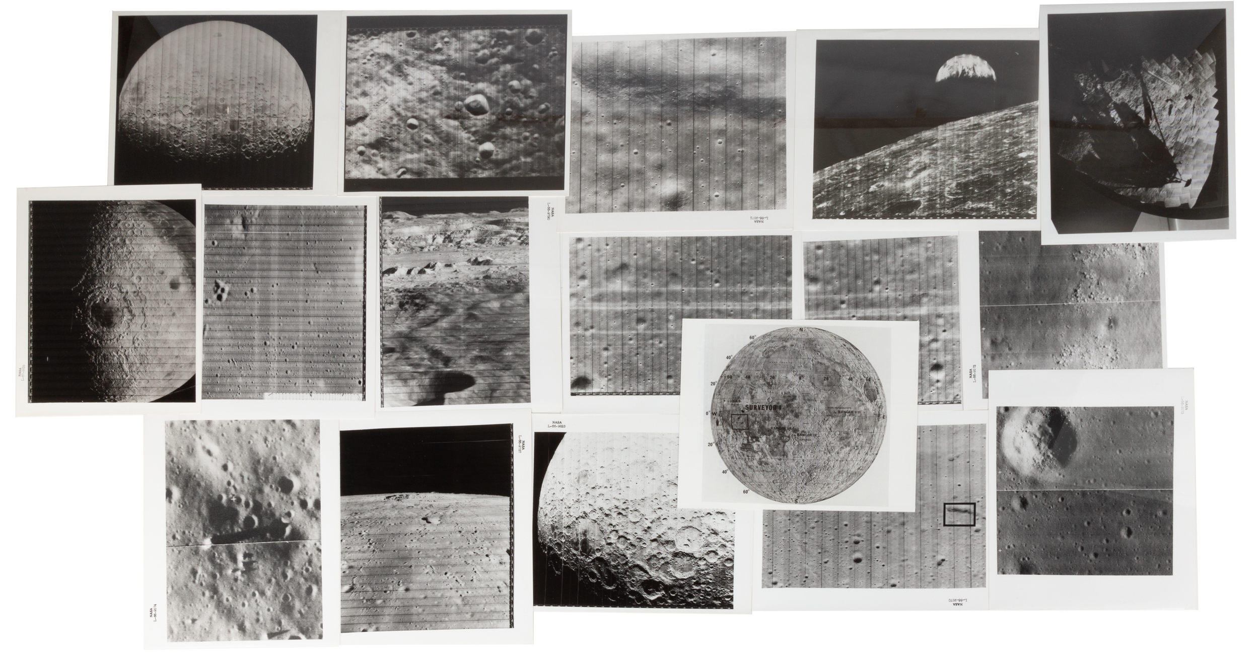 NASA PHOTOGRAPHS OF LUNAR ORBIT NASA
