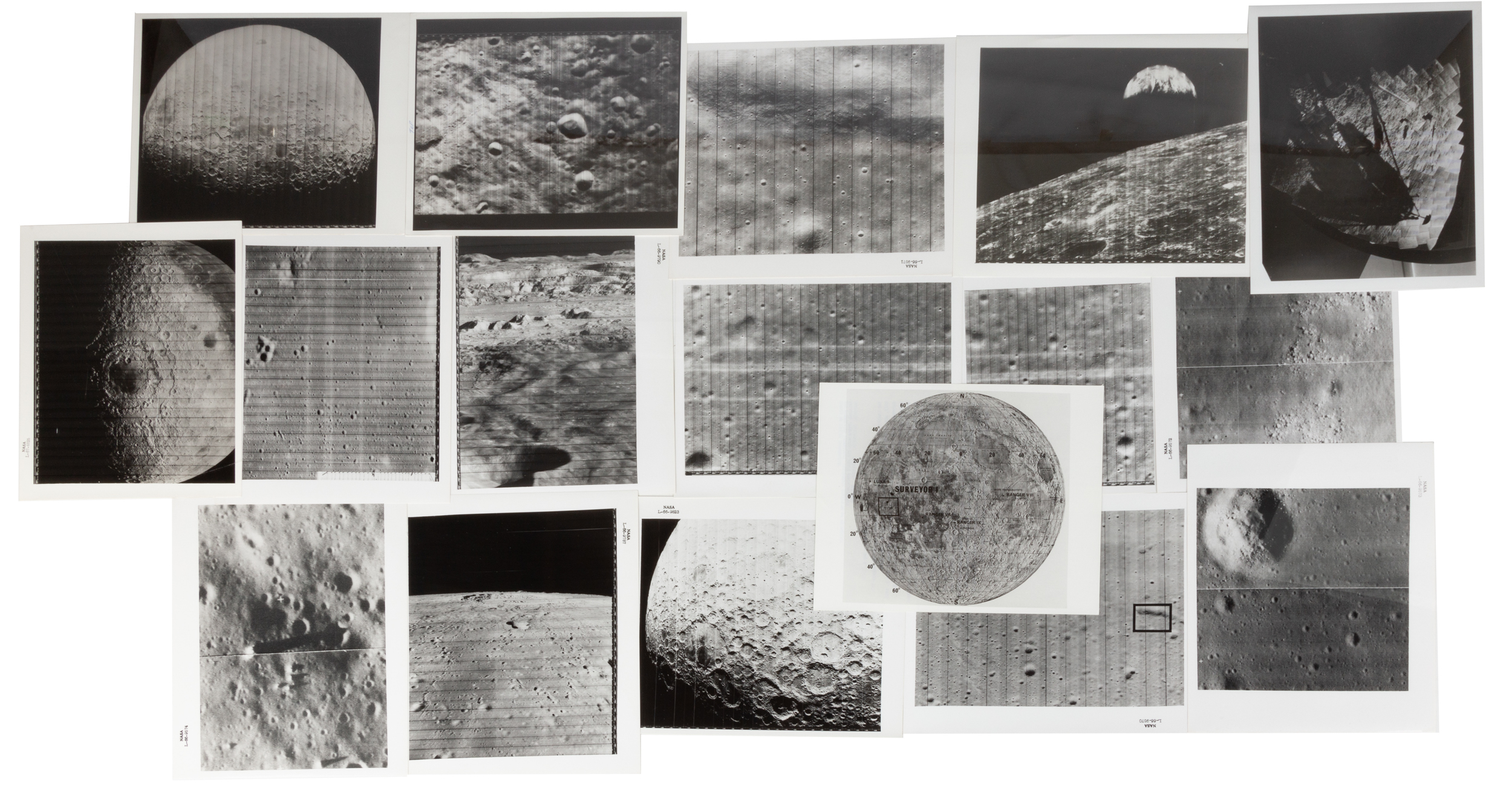 NASA PHOTOGRAPHS OF LUNAR ORBIT