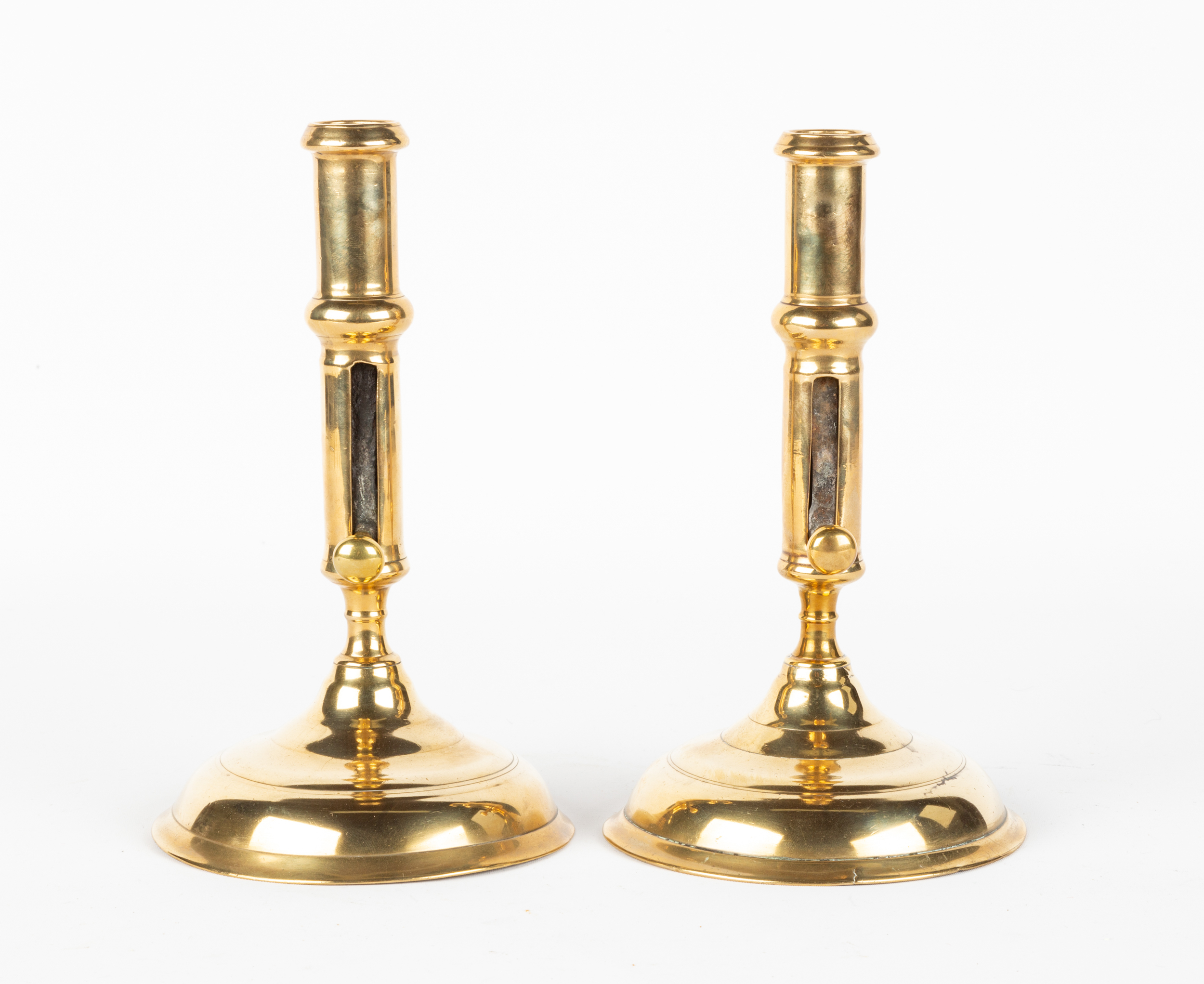 PAIR OF 18TH CENTURY DUTCH BRASS