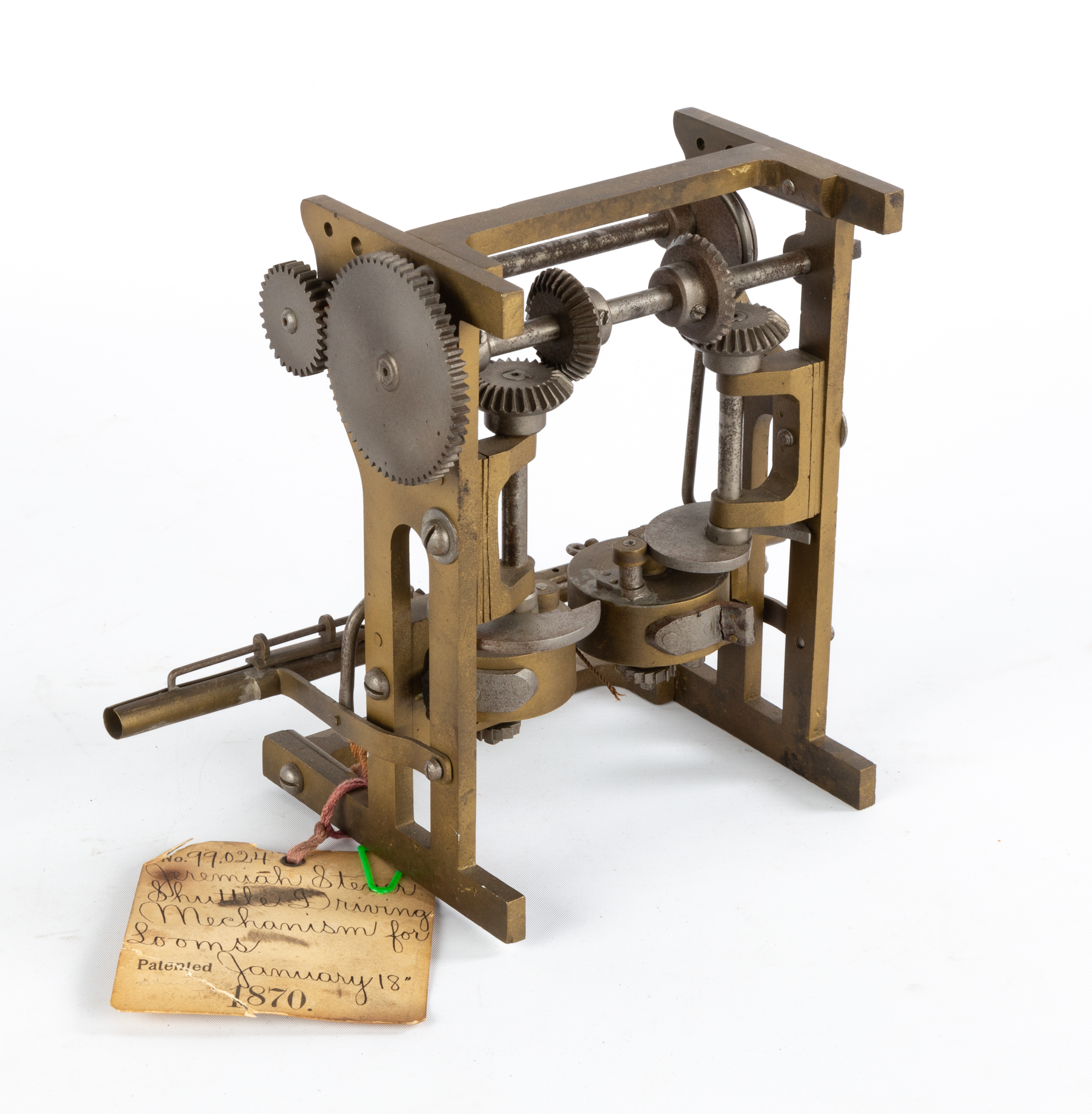 PATENT MODEL, JEREMIAH STEVER,