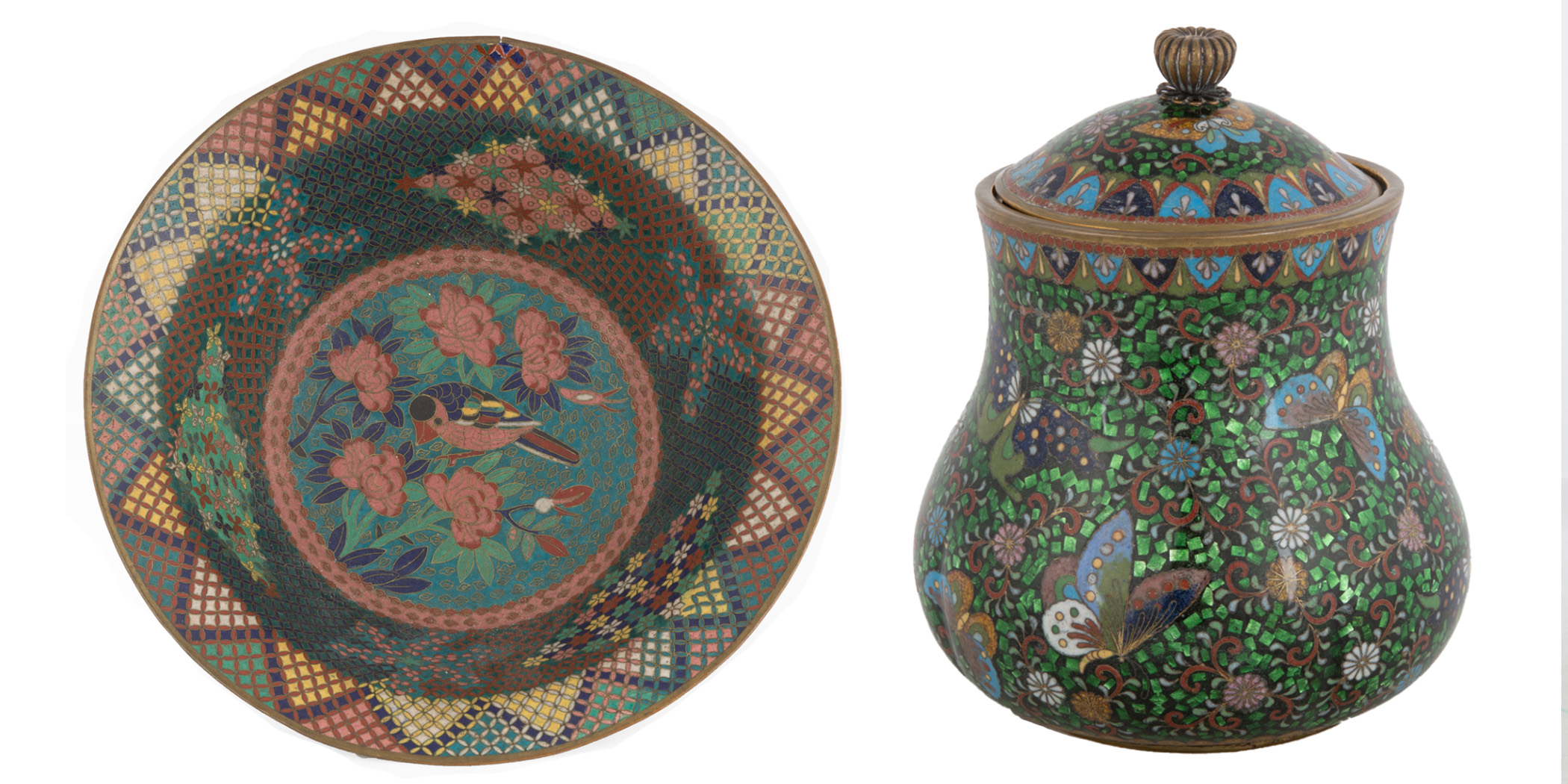 CHINESE CLOISONNé FOOTED BOWL