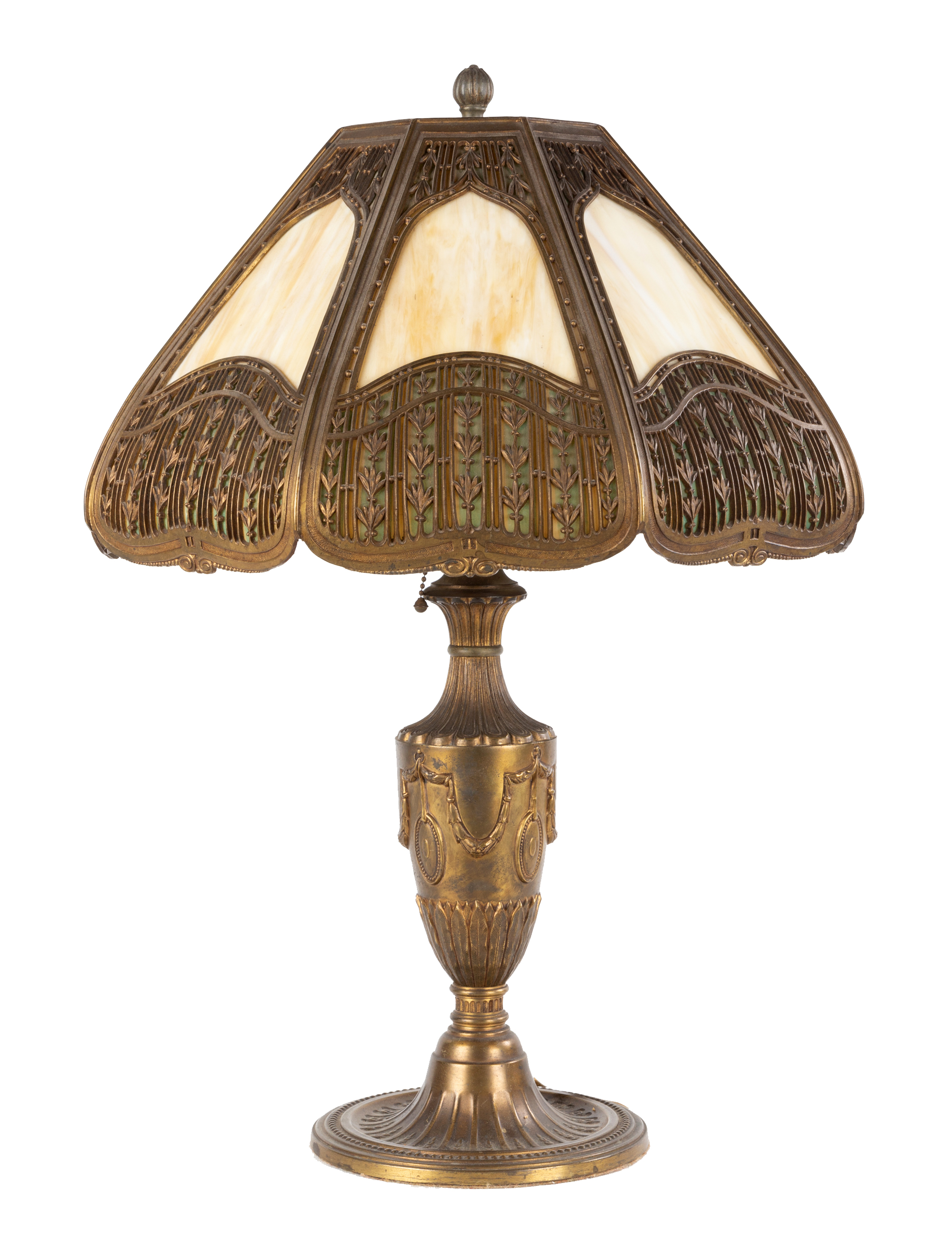 BRADLEY & HUBBARD PANEL LAMP Early 20th