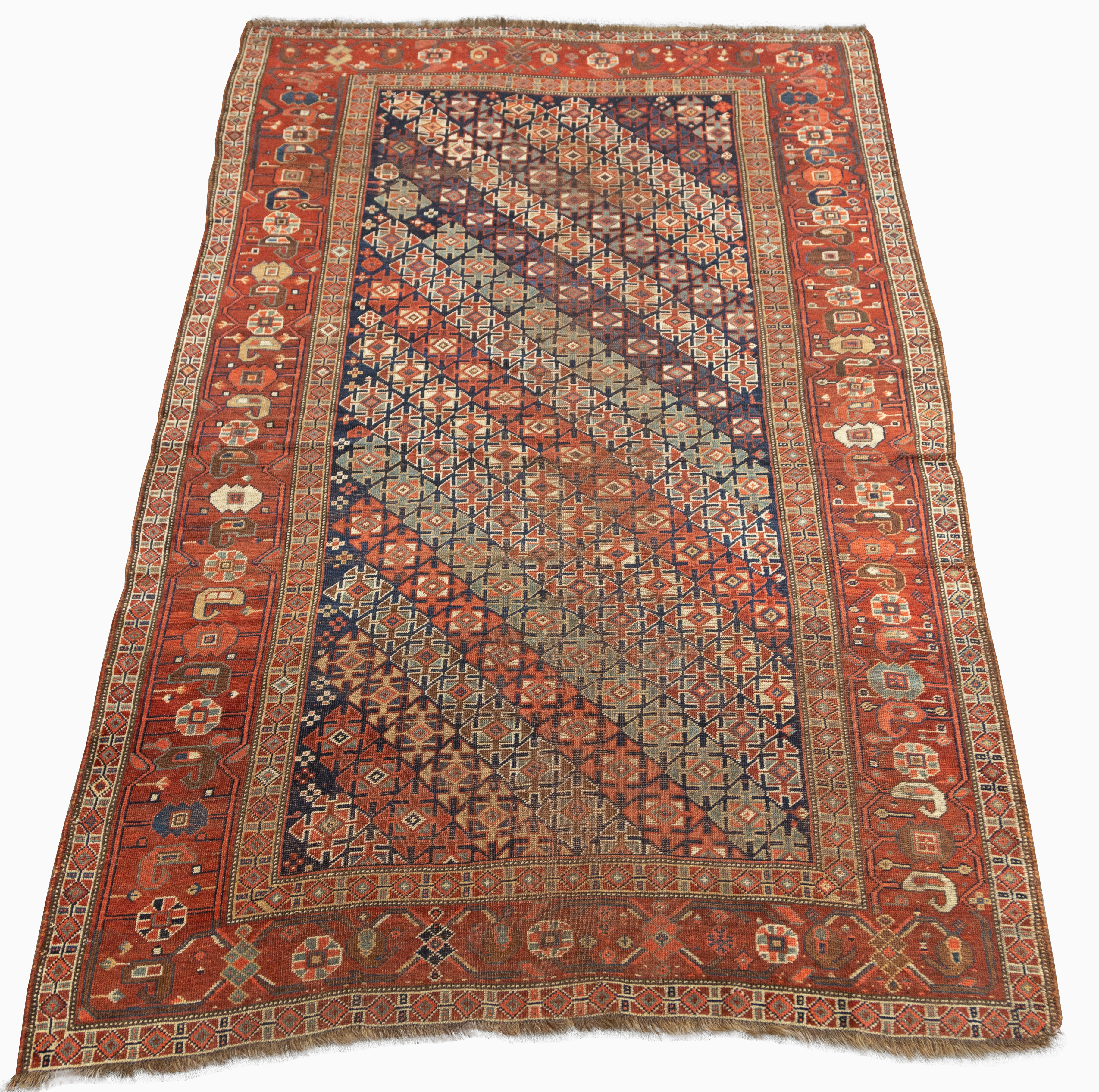 AFSHAR SHIRAZ ORIENTAL RUG circa 3530f9