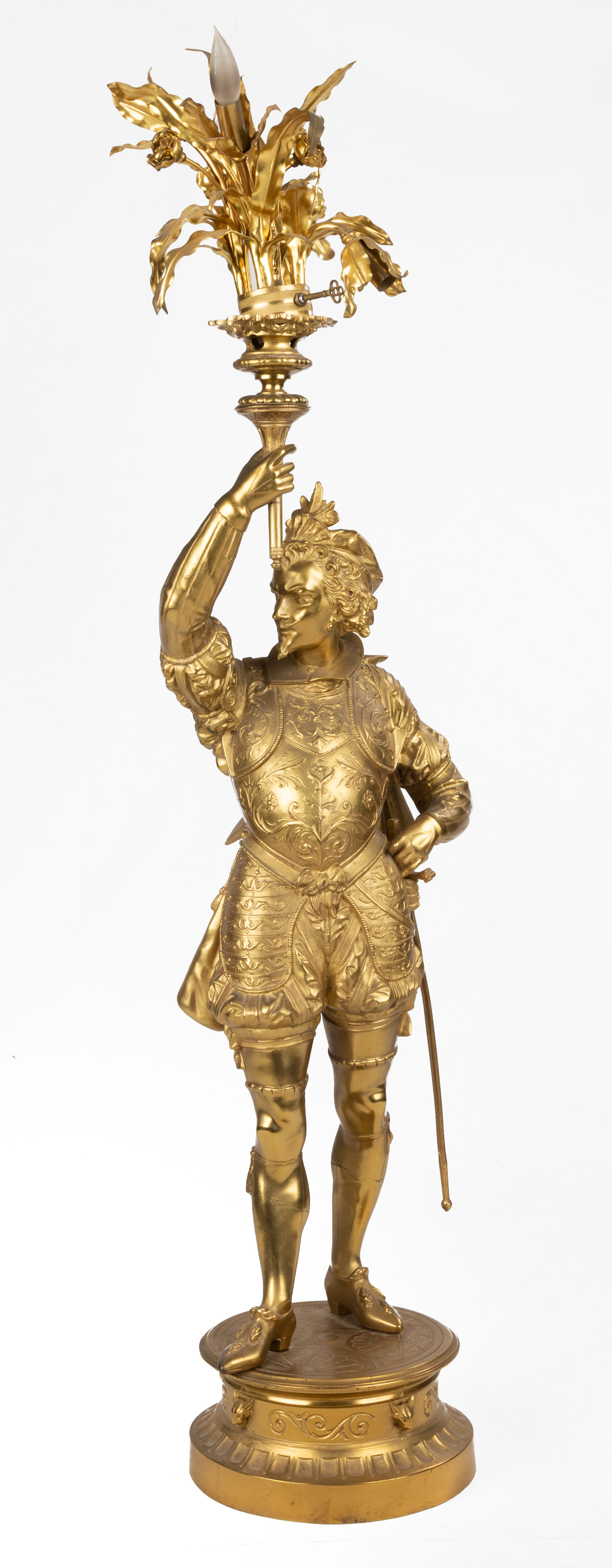 MONUMENTAL VICTORIAN BRASS FIGURAL 3530f7