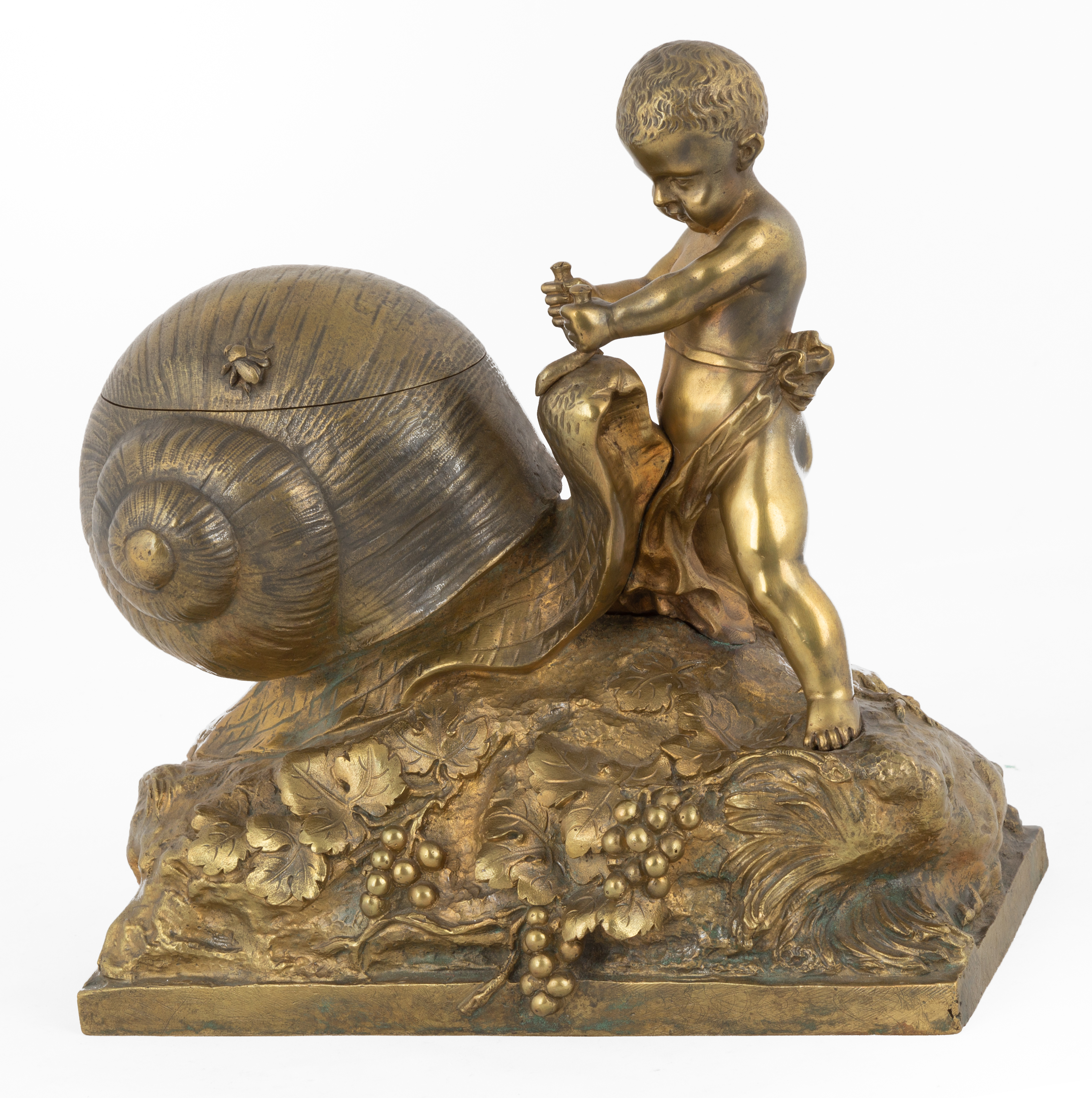 BRONZE BOY WRESTLING A SNAIL 19th 353114