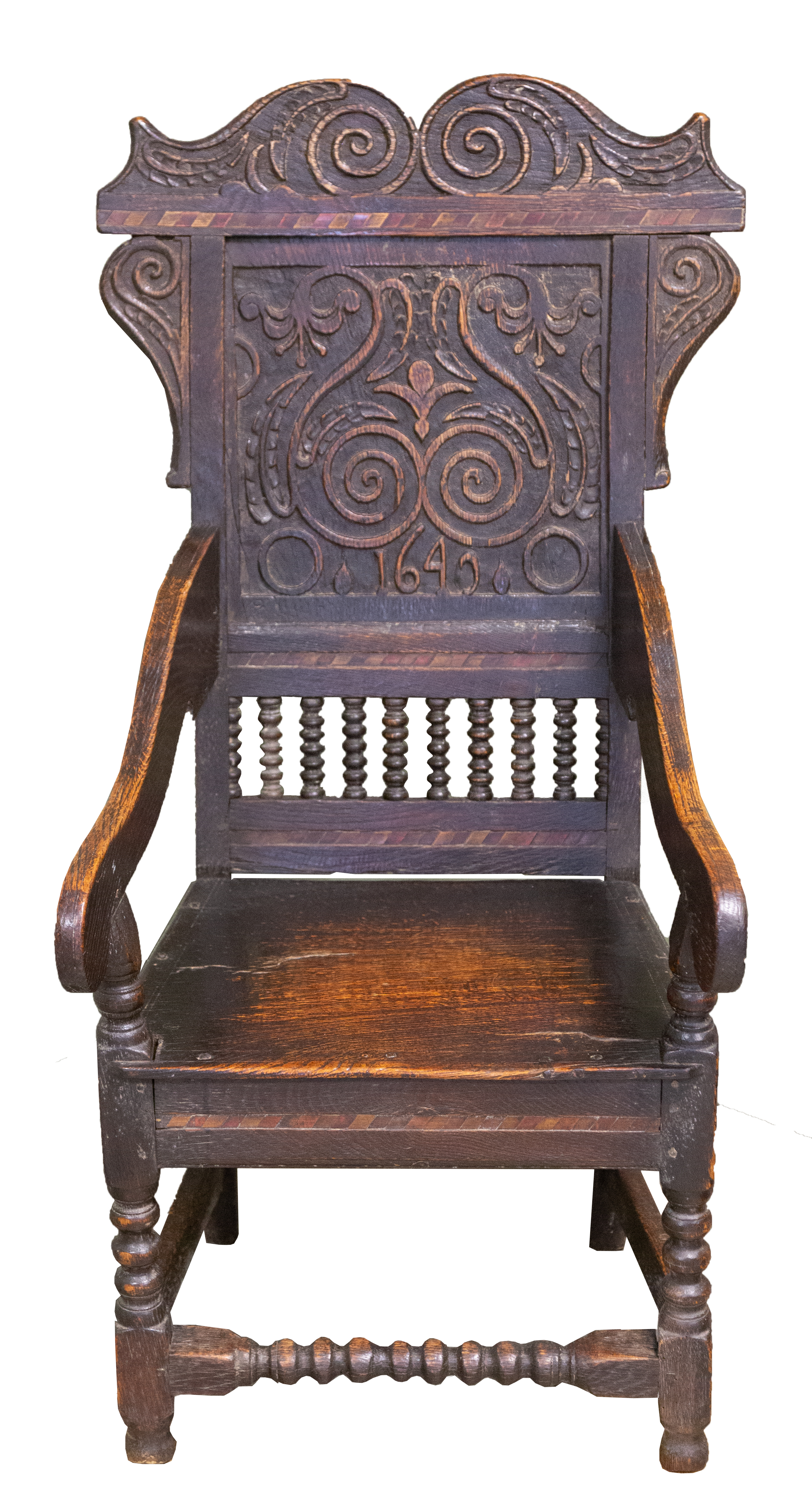 17TH CENTURY OAK HALL CHAIR 1640  35314b