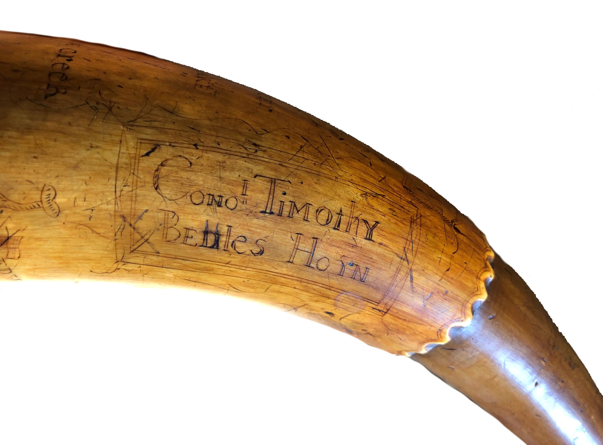 MAP POWDER HORN OF COL. TIMOTHY