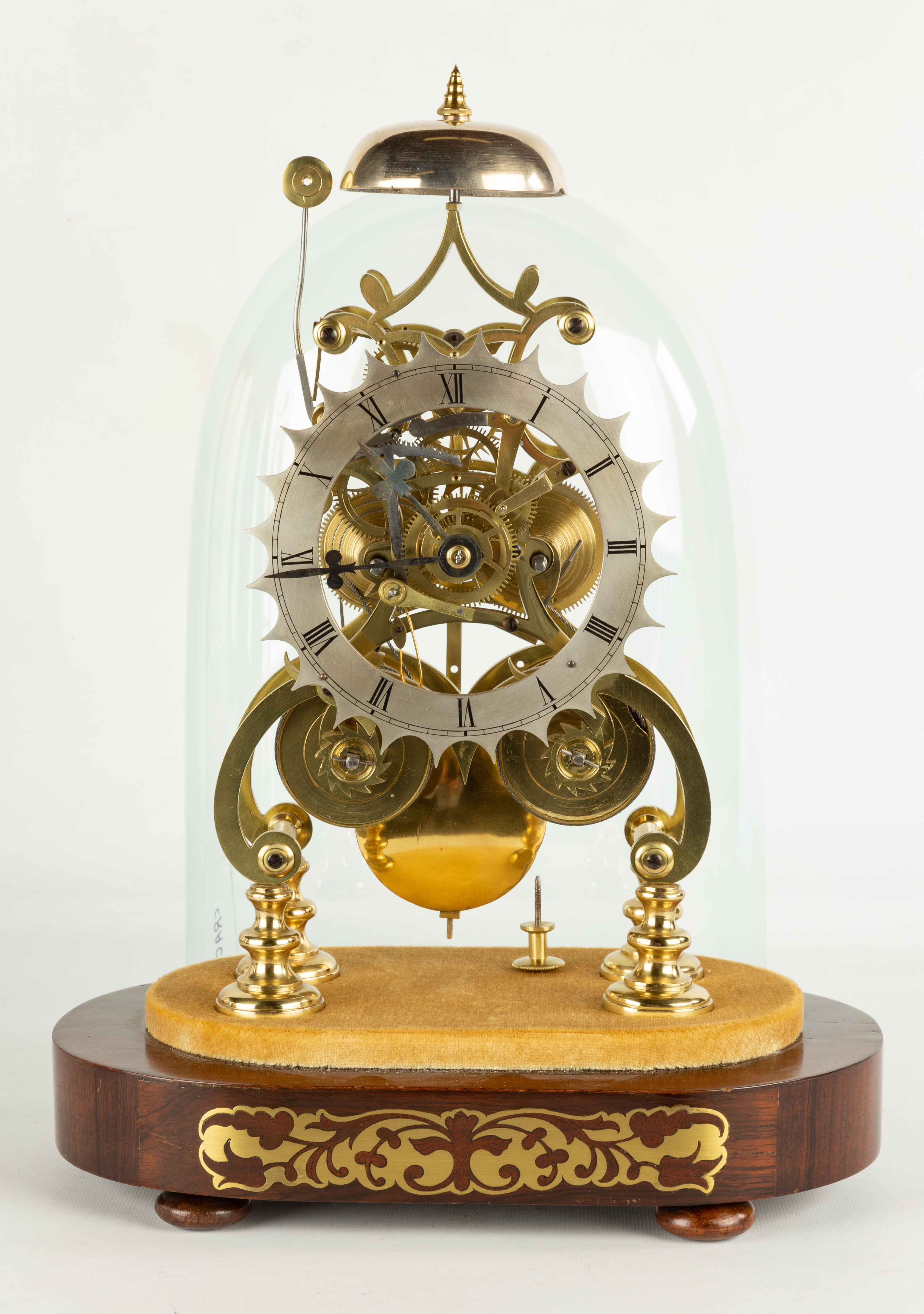 ENGLISH 2-TIER SKELETON CLOCK 19th