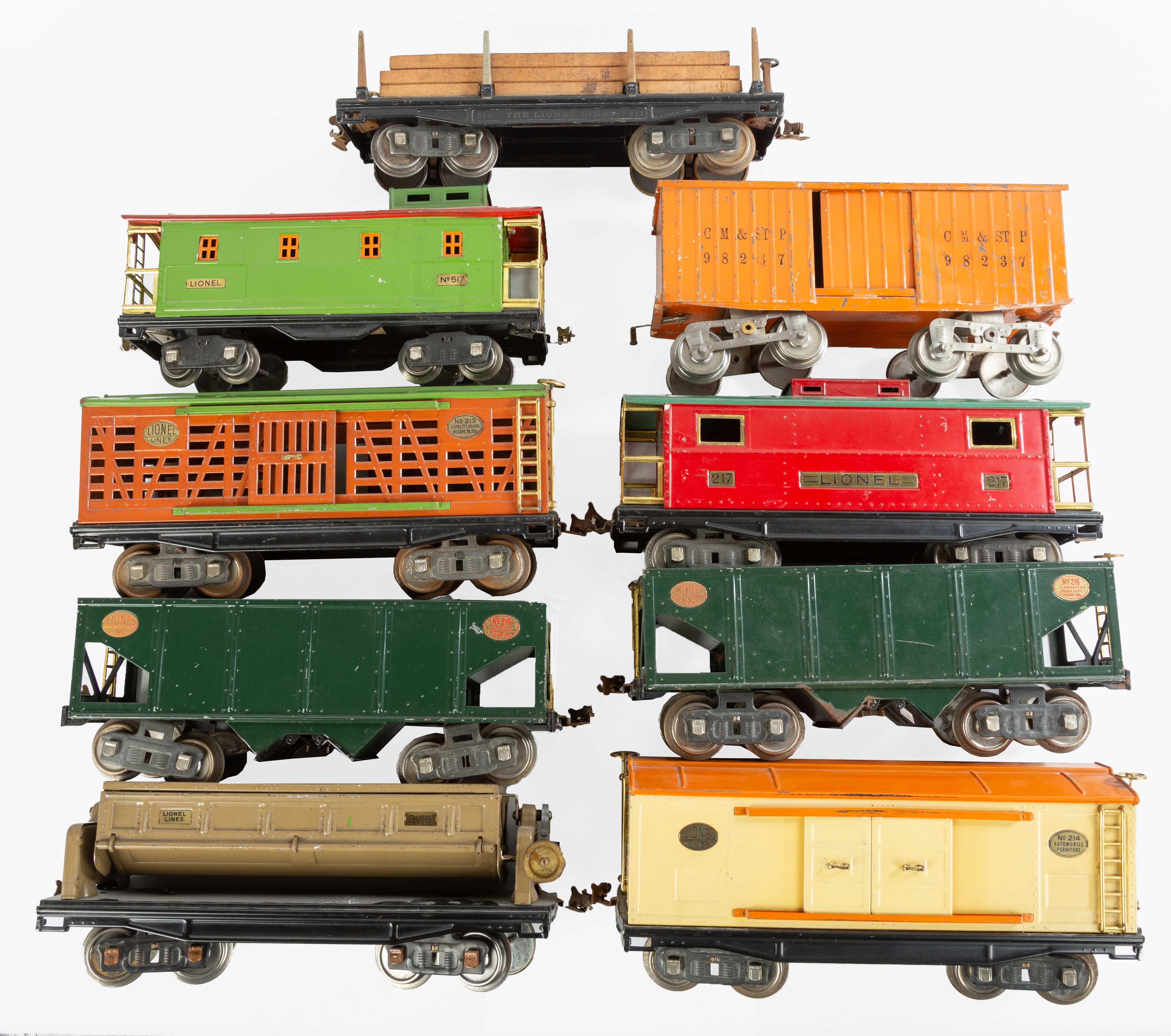  9 LIONEL STANDARD GAUGE TOY TRAIN 3532e8