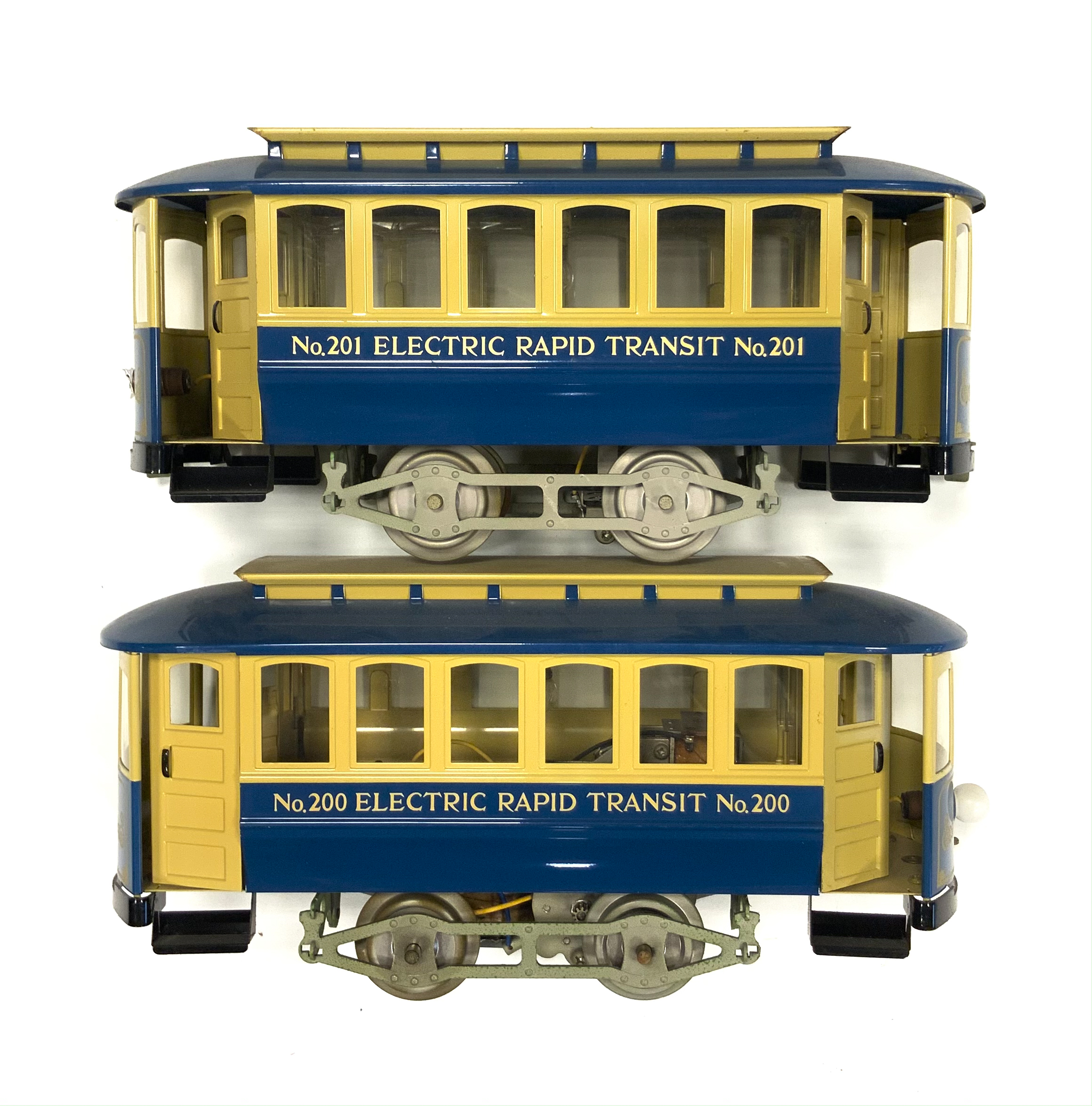 LIONEL TROLLEY CARS NO 200 & 201