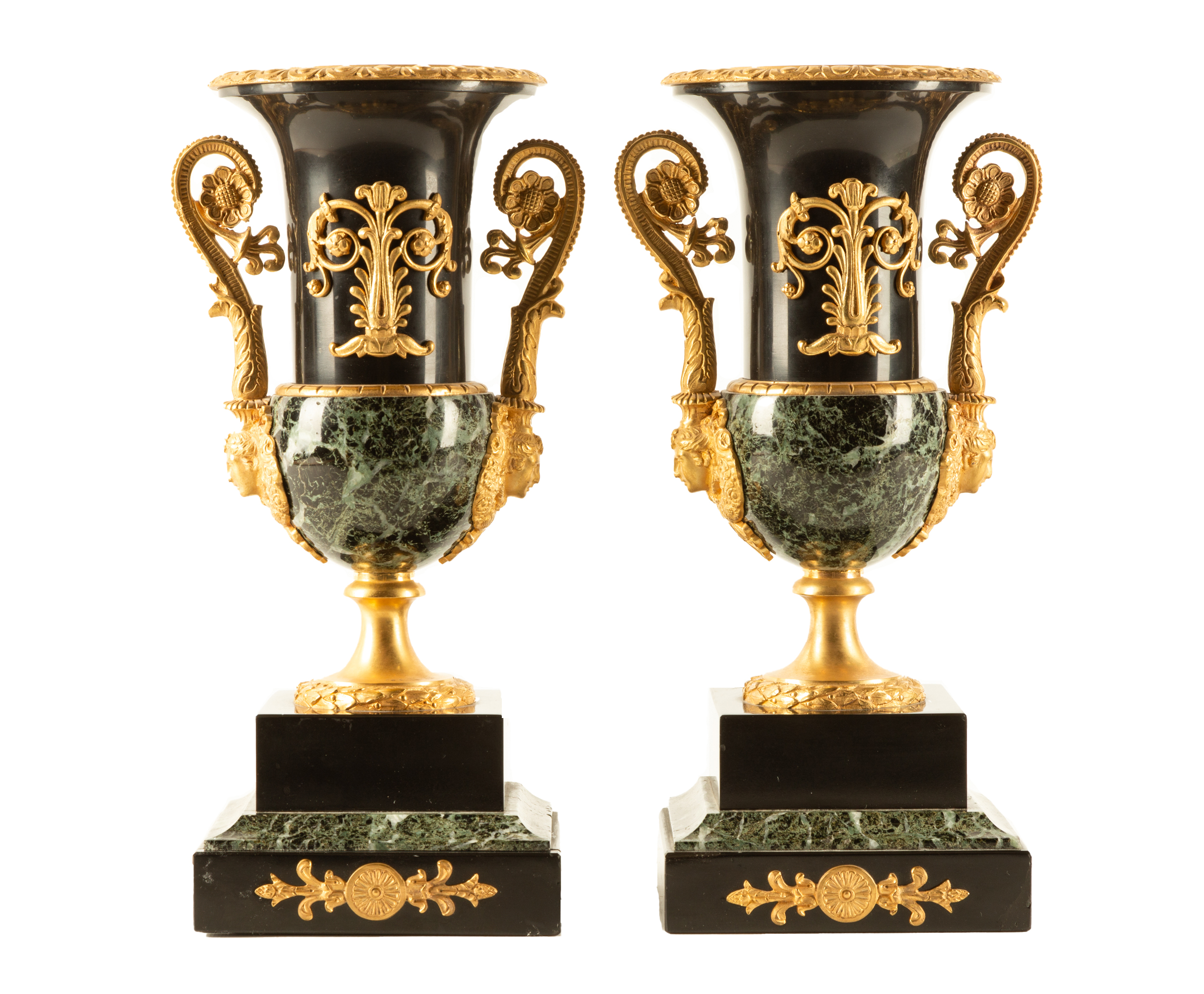 PAIR OF FRENCH ORMOLU MARBLE 3533ce