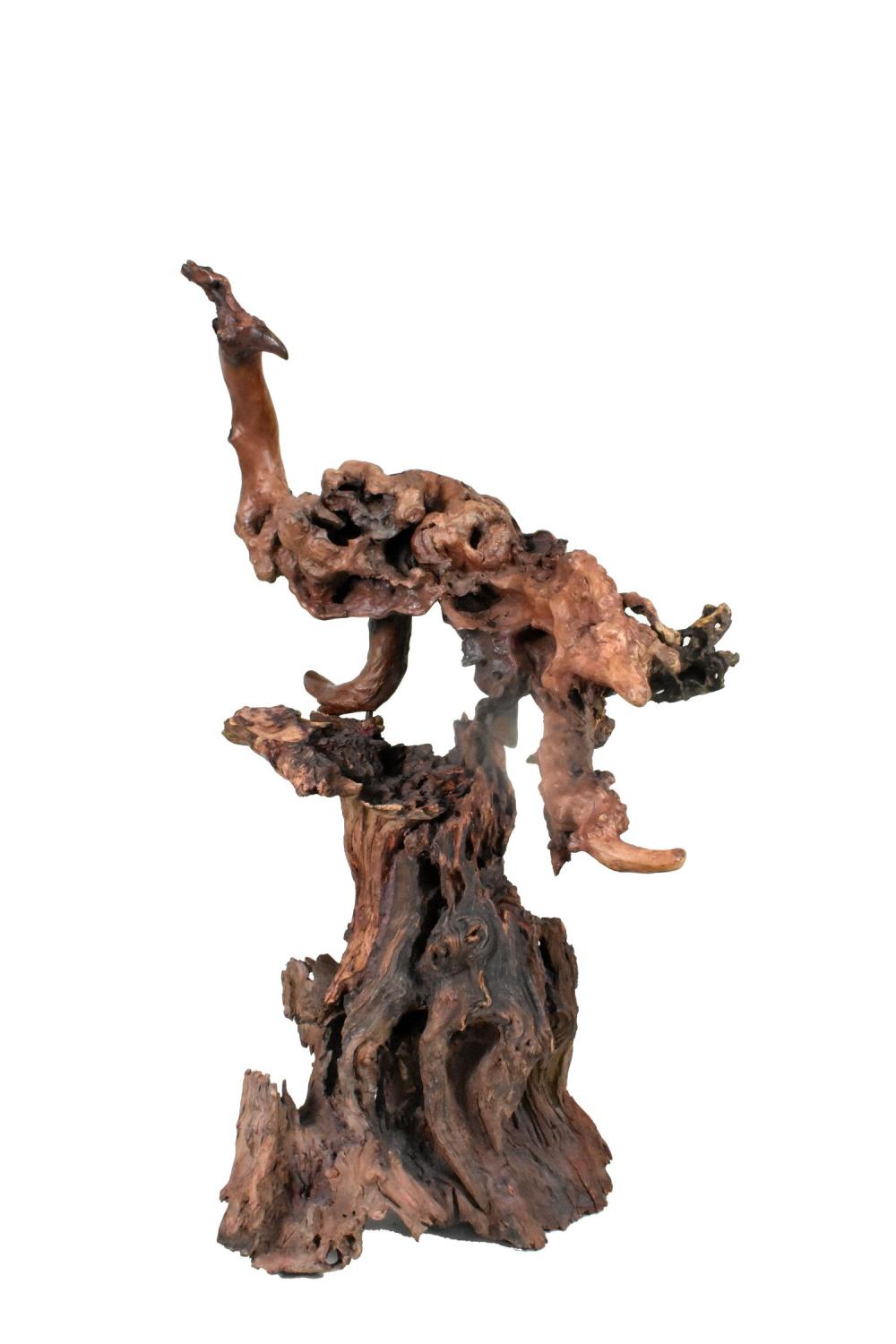 CHINESE NATURAL BURLWOOD ROOT SCULPTURE