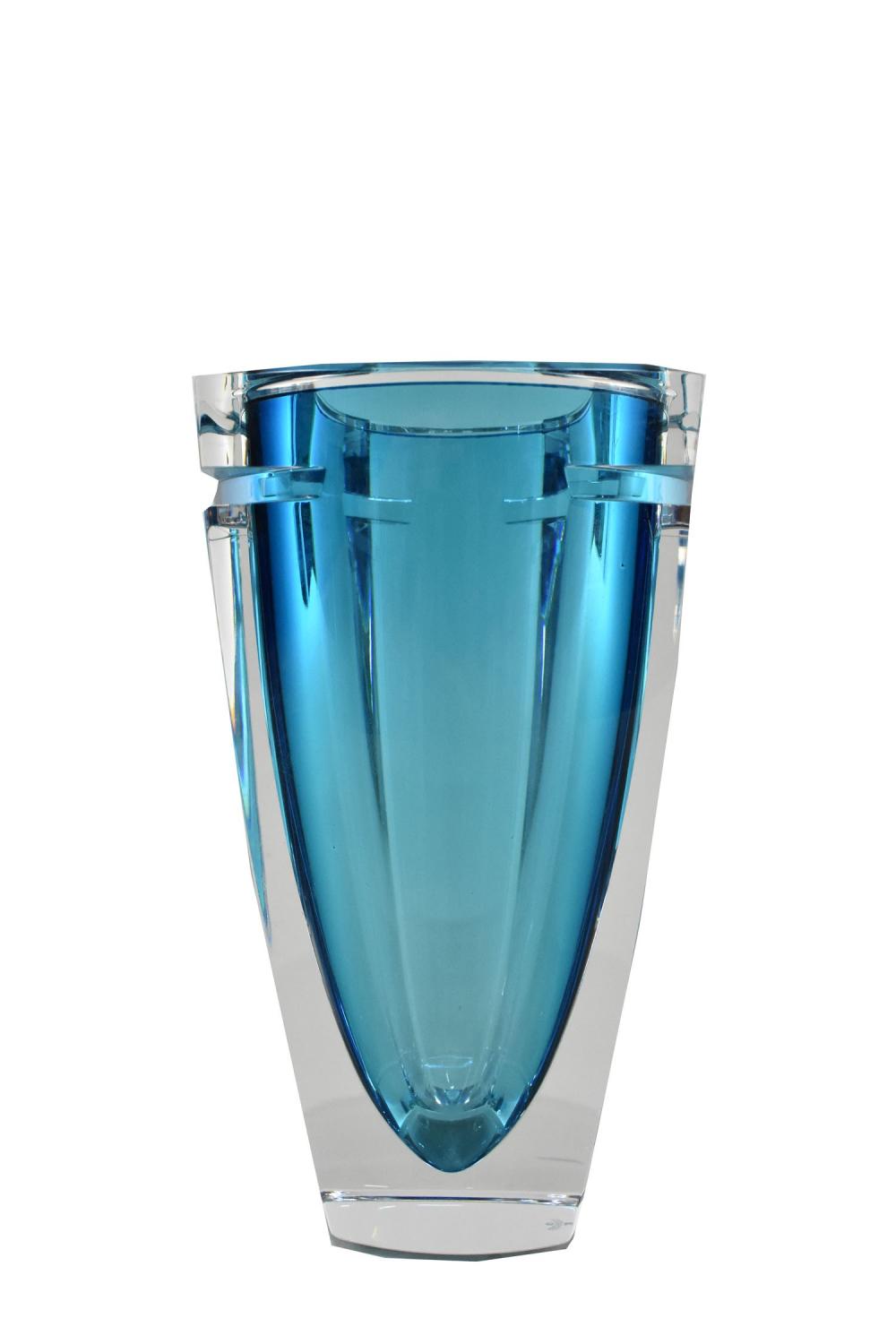 WATERFORD BLUE AND COLORLESS GLASS
