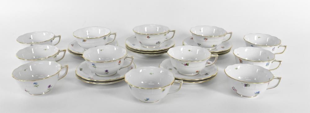 TWELVE HEREND PORCELAIN CUPS AND 35343d