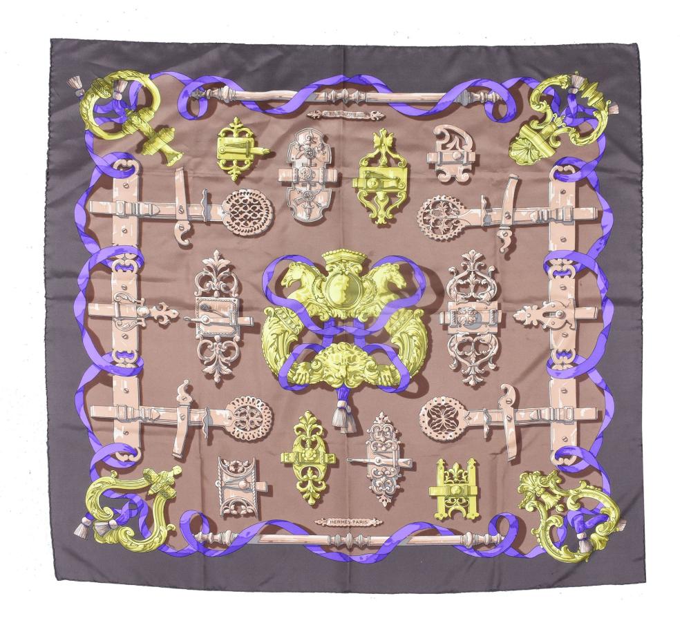 HERMES SILK SCARF SIGNED WITH 353460