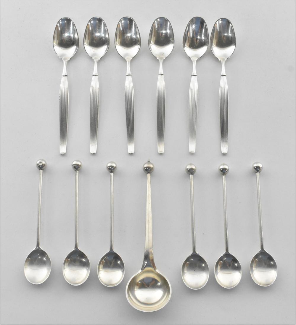 TWO SETS OF SIX DANISH STERLING