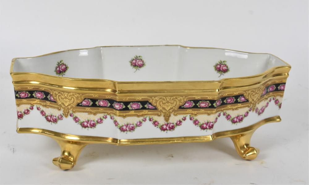 LIMOGES PARCEL GILT & PAINTED PORCELAIN