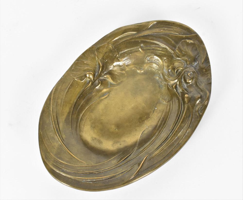 ART NOUVEAU BRONZE OVAL TRAYAustrian 35347f