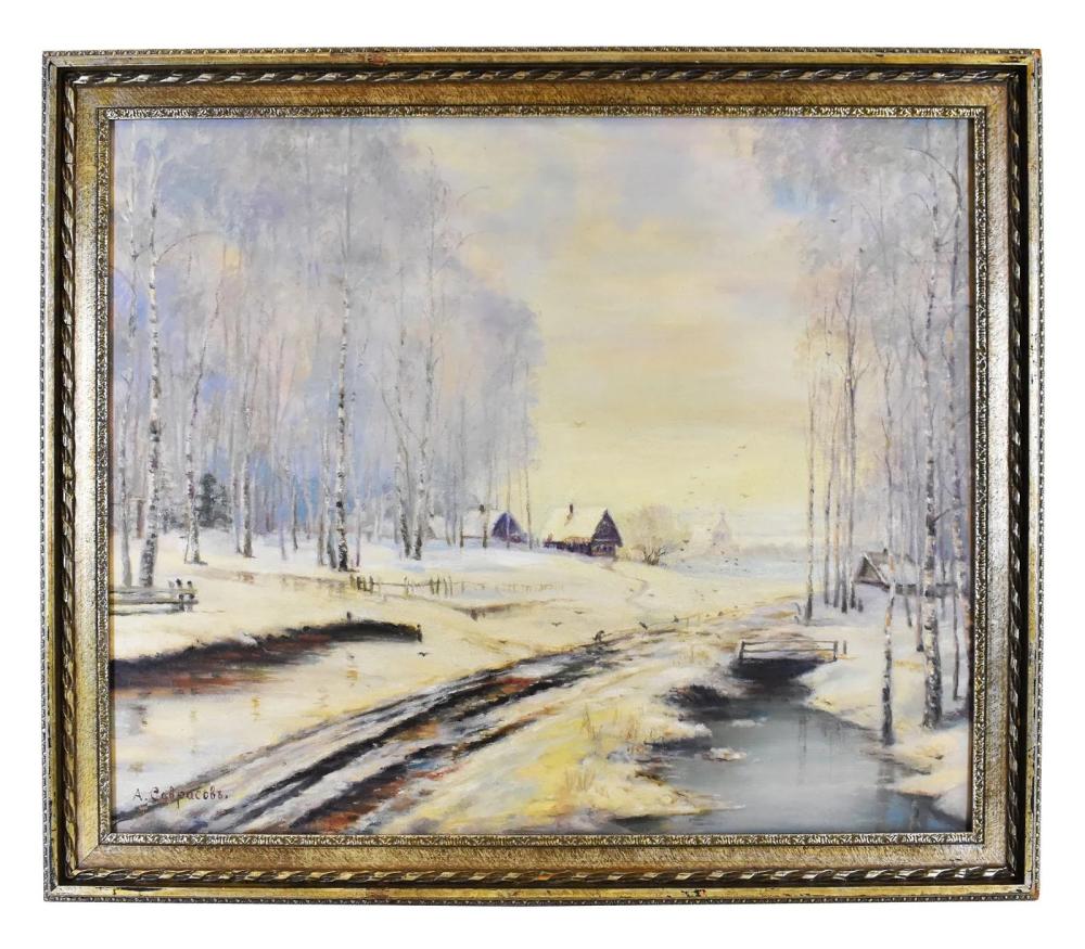 RUSSIAN SCHOOL 20TH CENTURY PAINTINGWinter 3534c0