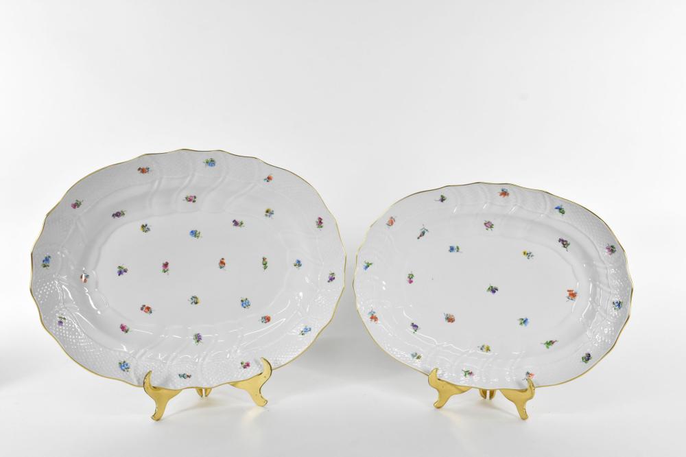 TWO HEREND PORCELAIN GRADUATED