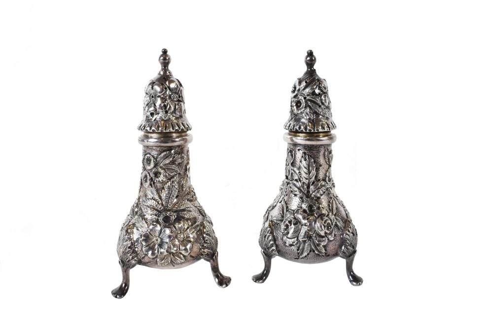 PAIR OF KIRK SILVER SALT/PEPPER SHAKERSSamuel