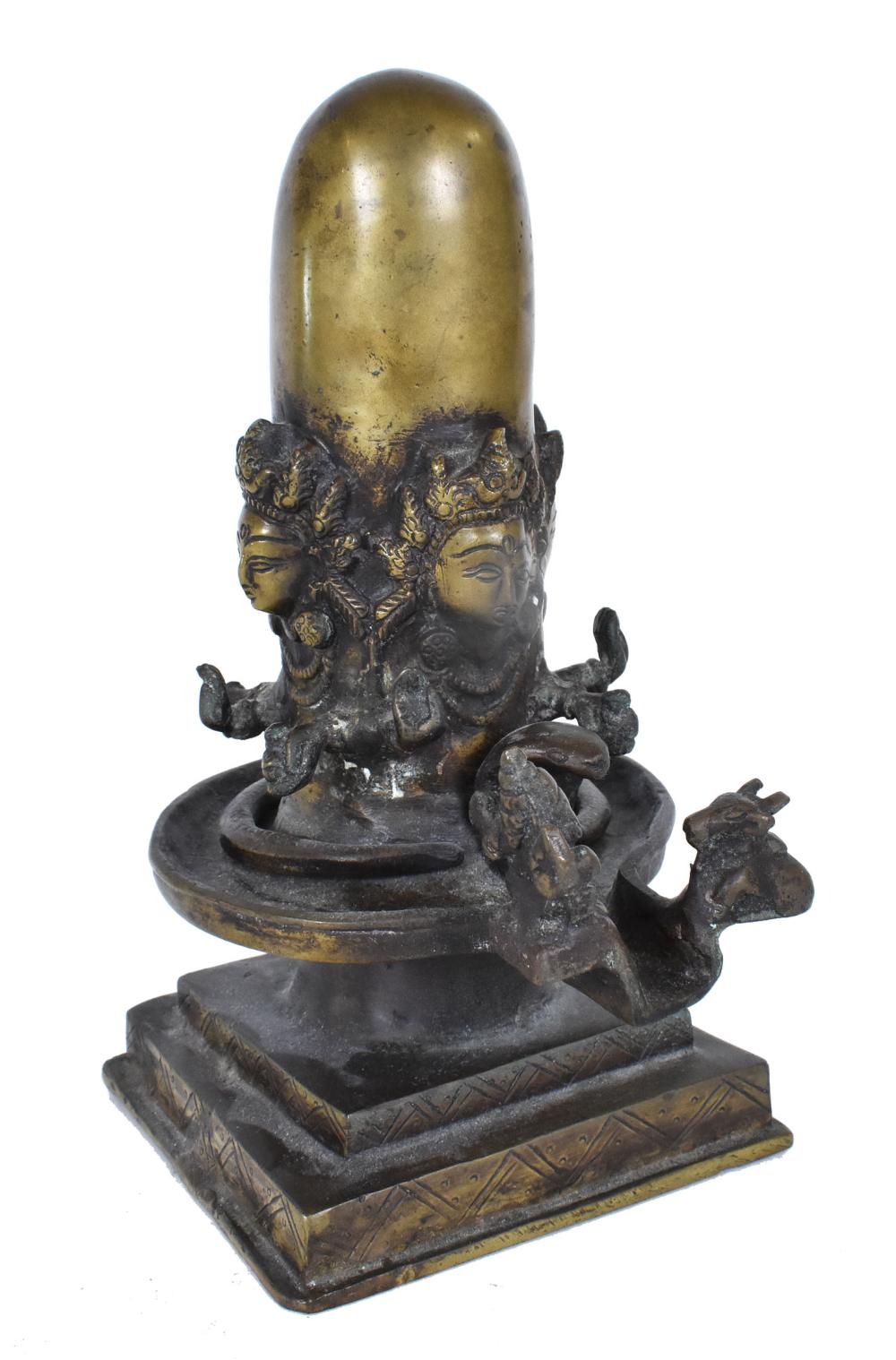 INDIAN BRONZE SHIVA LINGUMFour